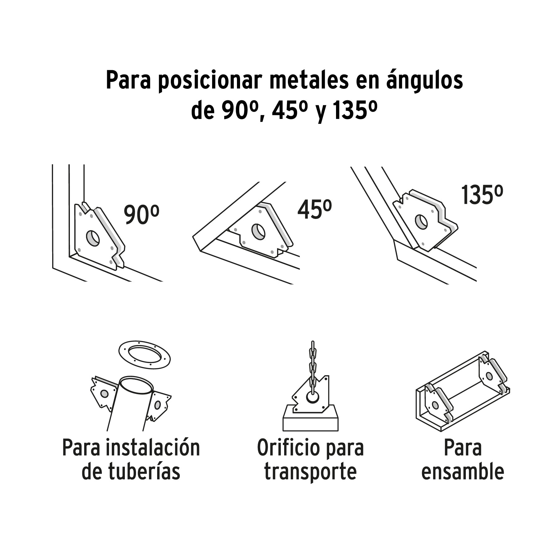 Escuadra magnética 3' para soldar, capacidad 17 kg, Expert
