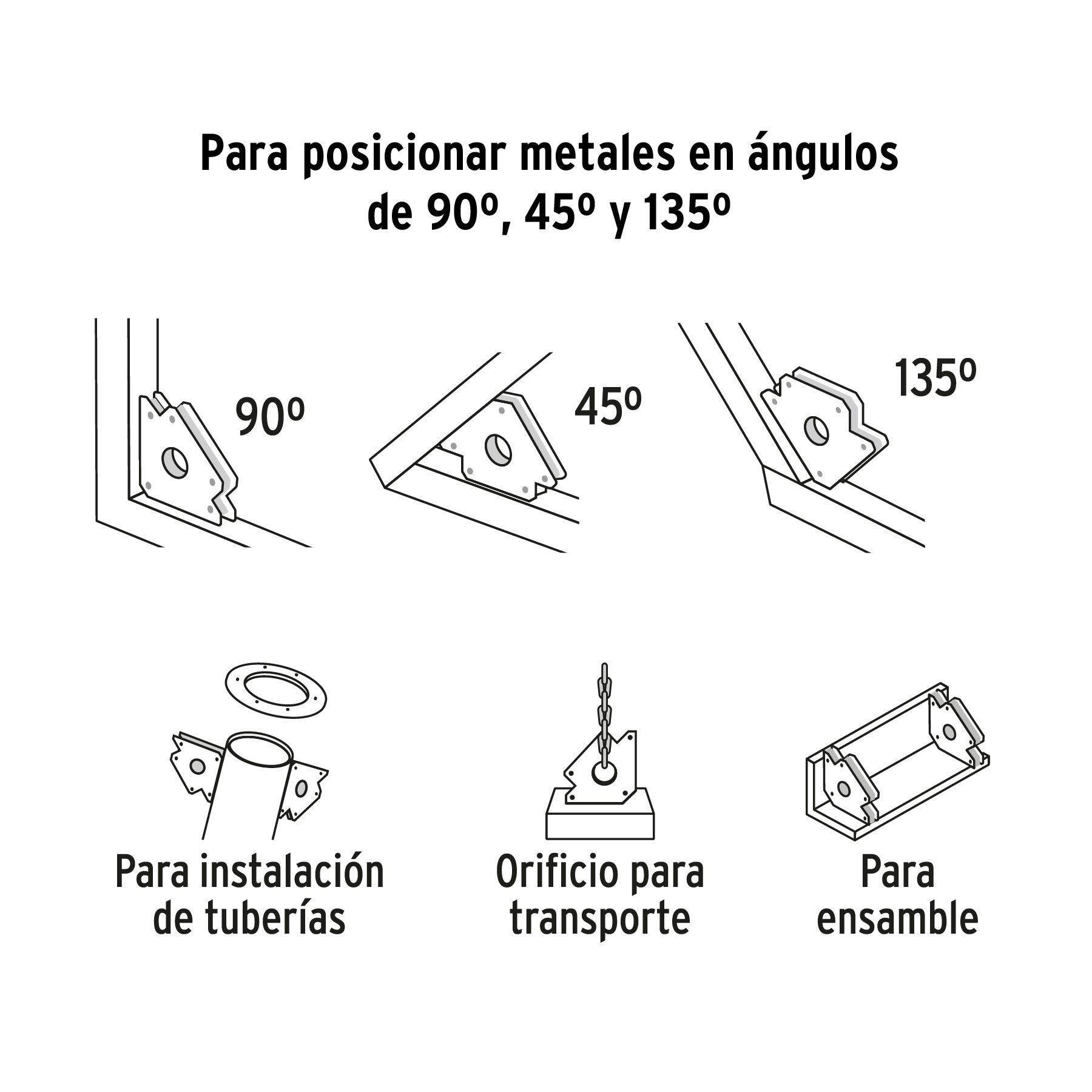 Escuadra magnética 4' para soldar, capacidad 25 kg, Expert