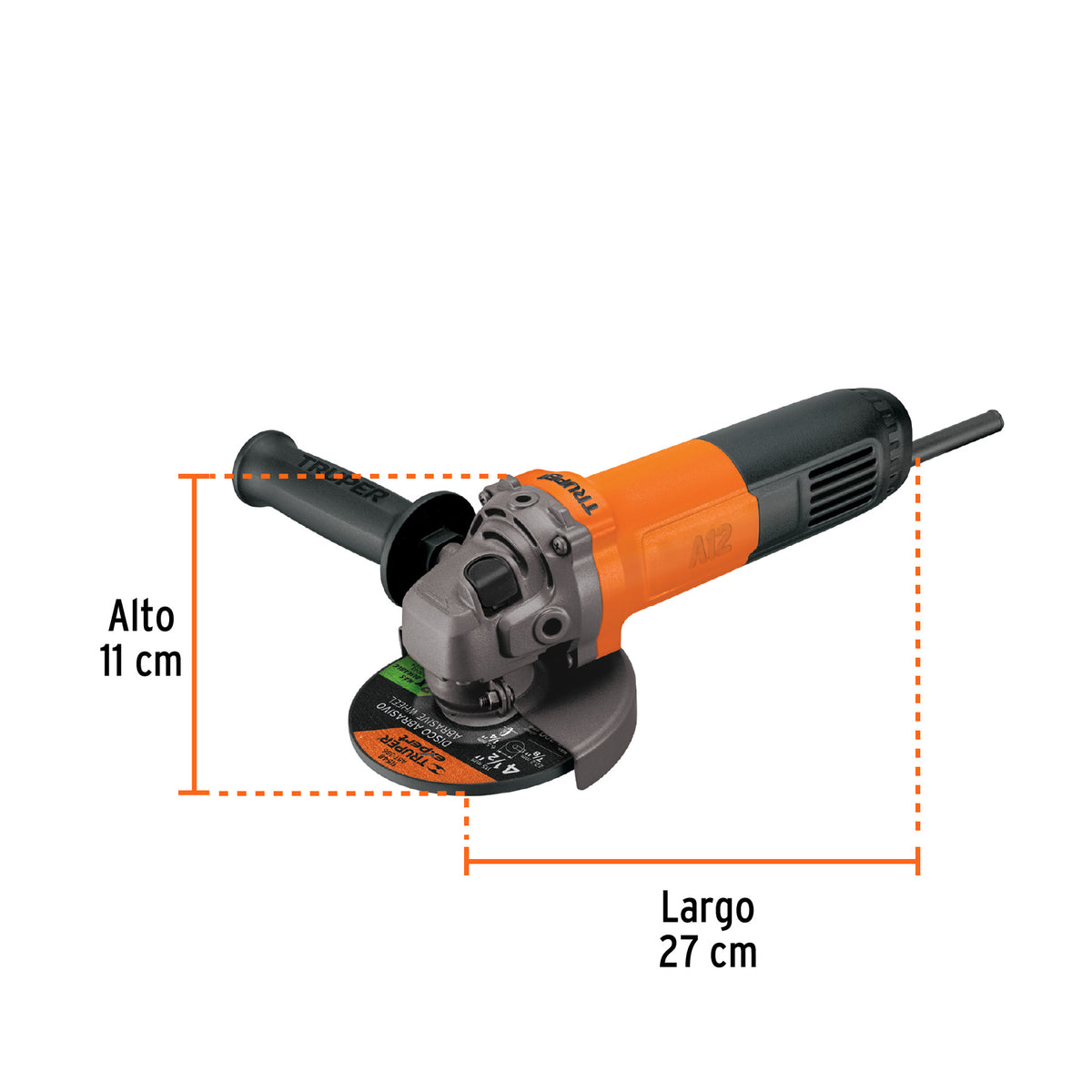 Esmeriladora angular 4-1/2", profesional, 700 W