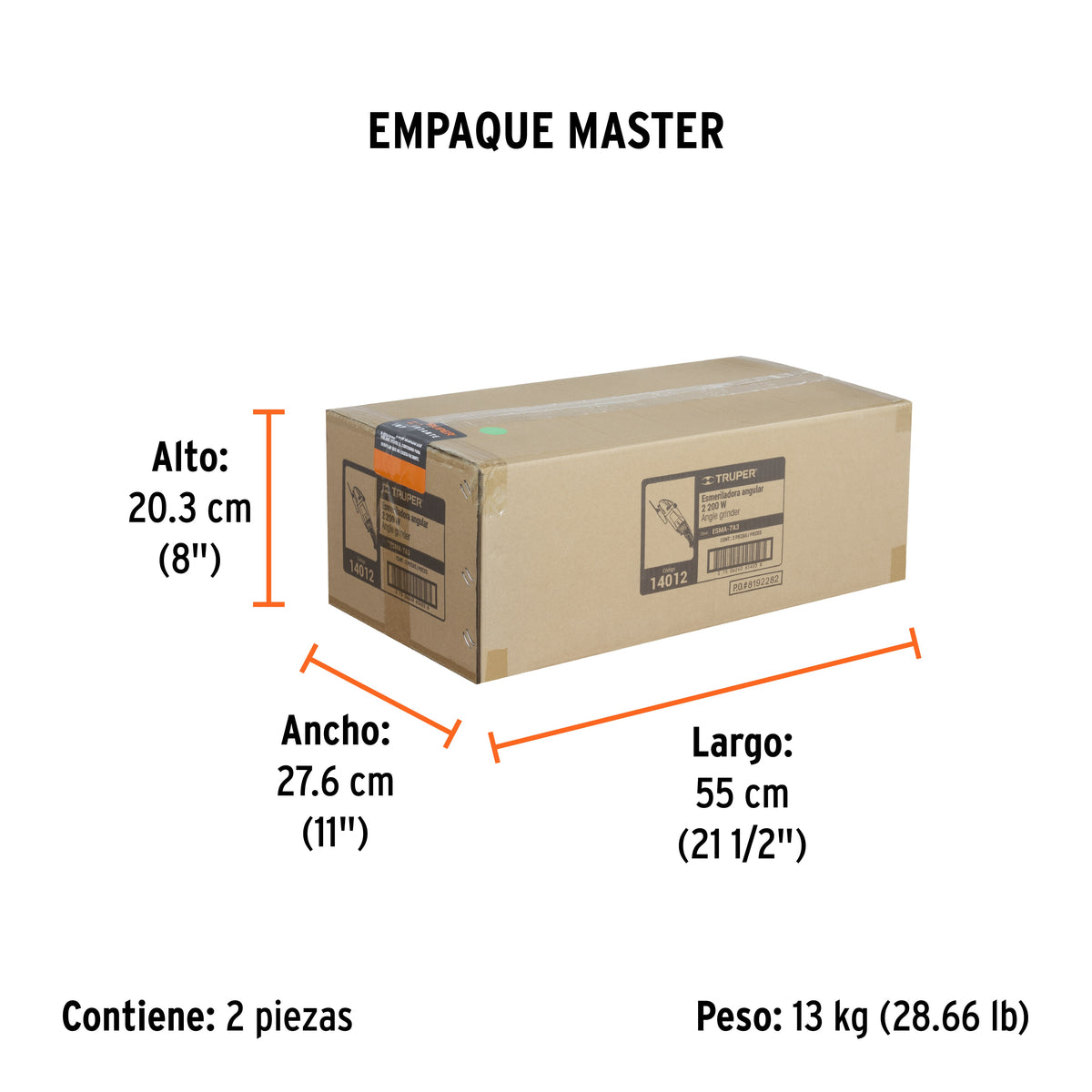Esmeriladora angular 7", profesional, 2100 W