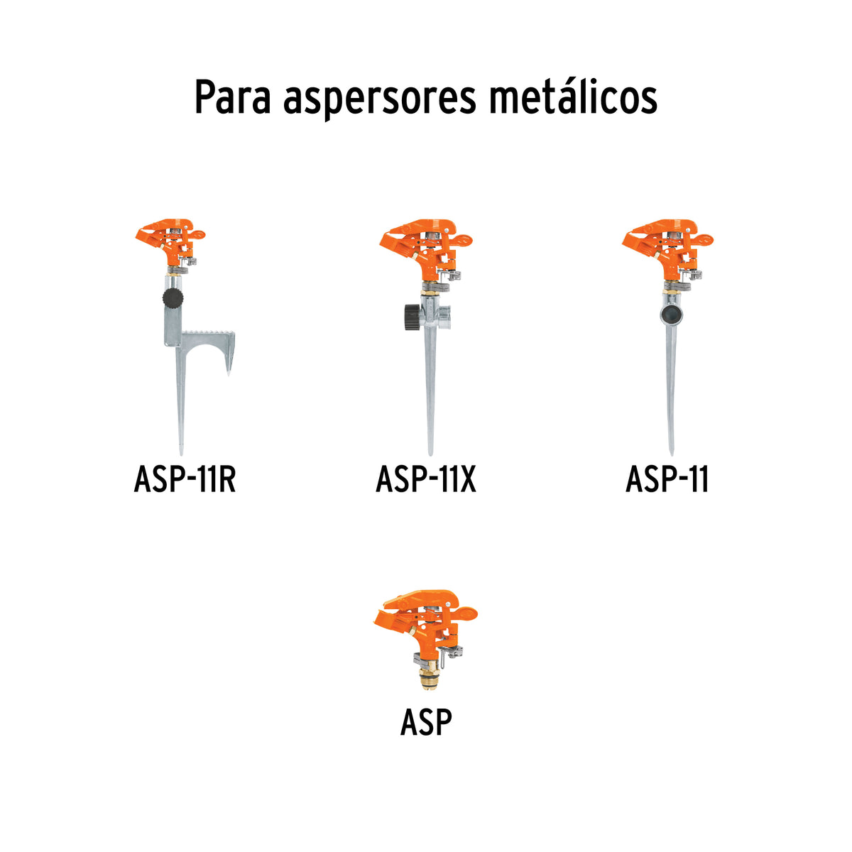 Estaca metálica universal para aspersor, 8"