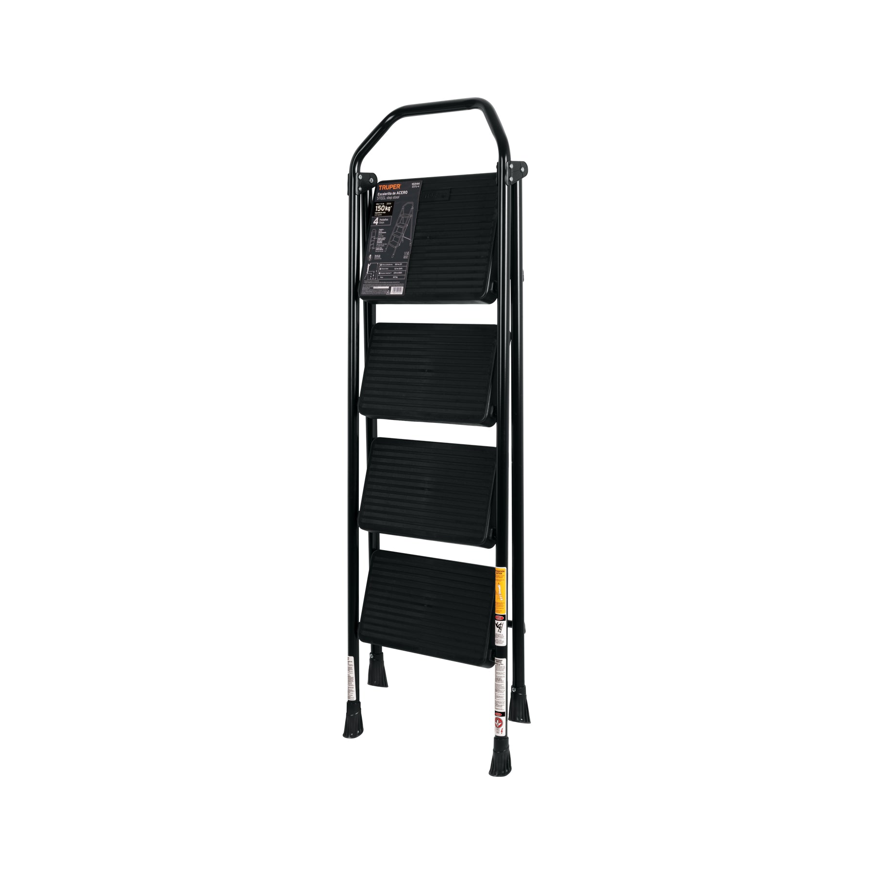 Escalera tubular, plegable, 4 peldaños, Truper