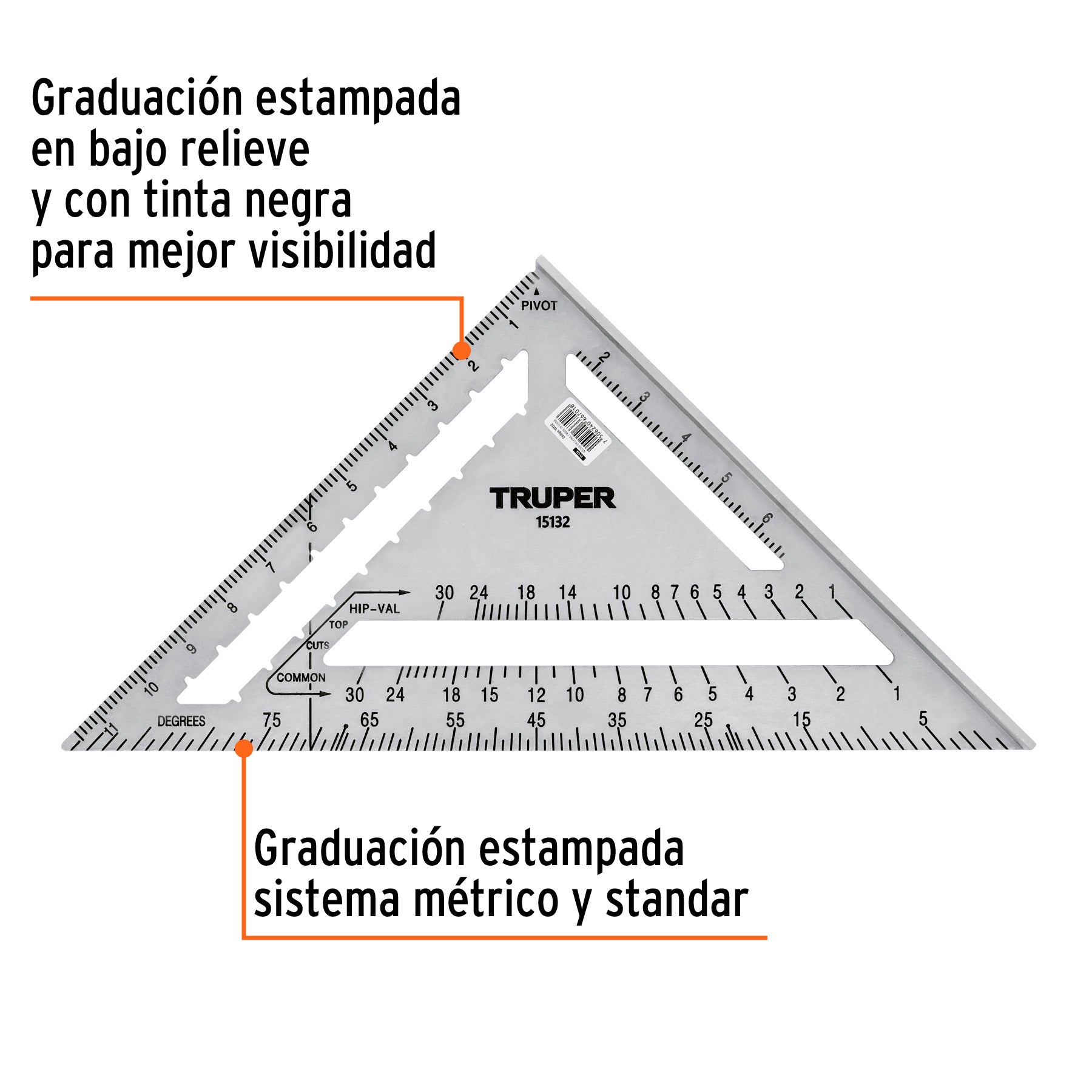 Escuadra de aluminio para tablaroca, 12" (305 mm)