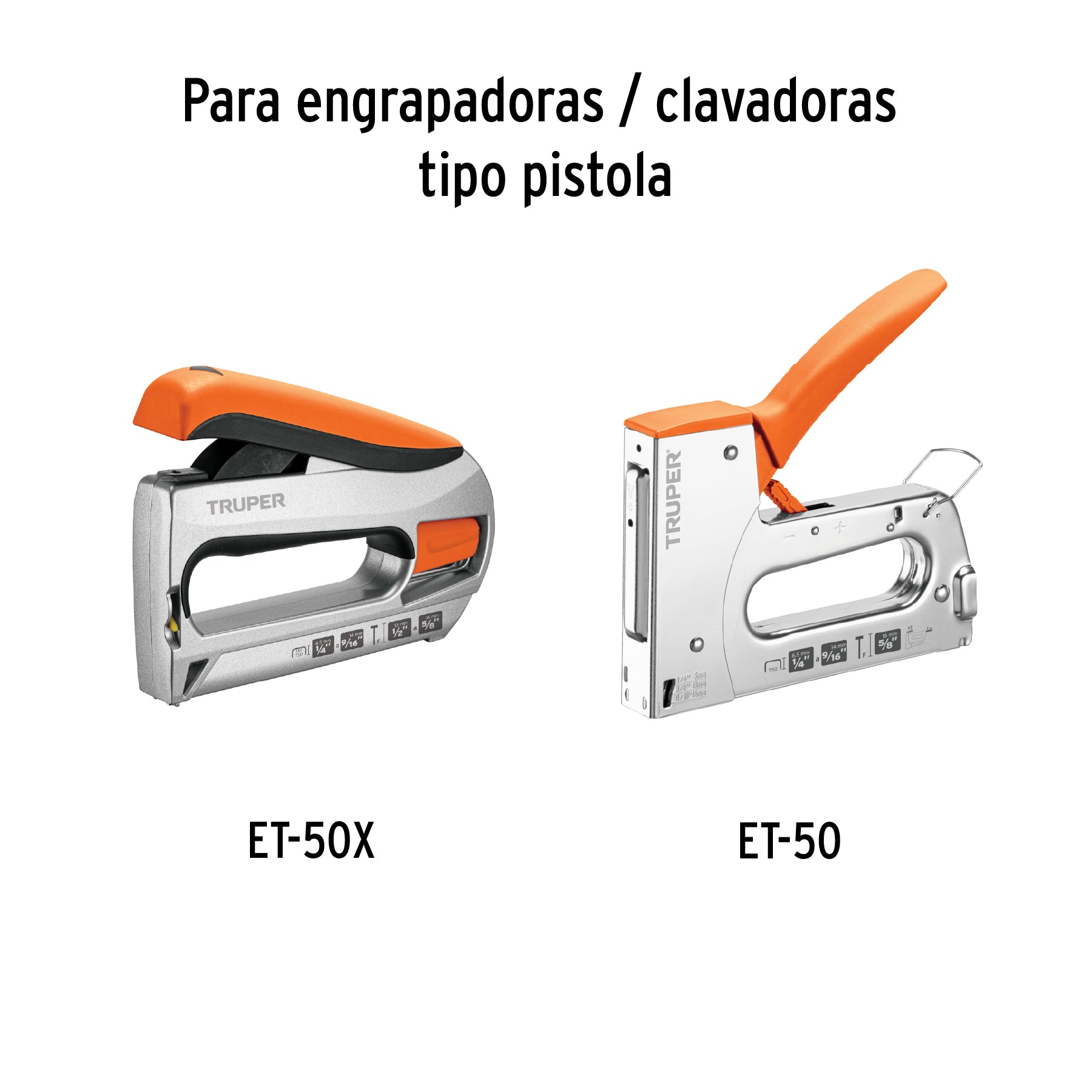 Grapas para et-50, 1/2", caja con 1000 piezas