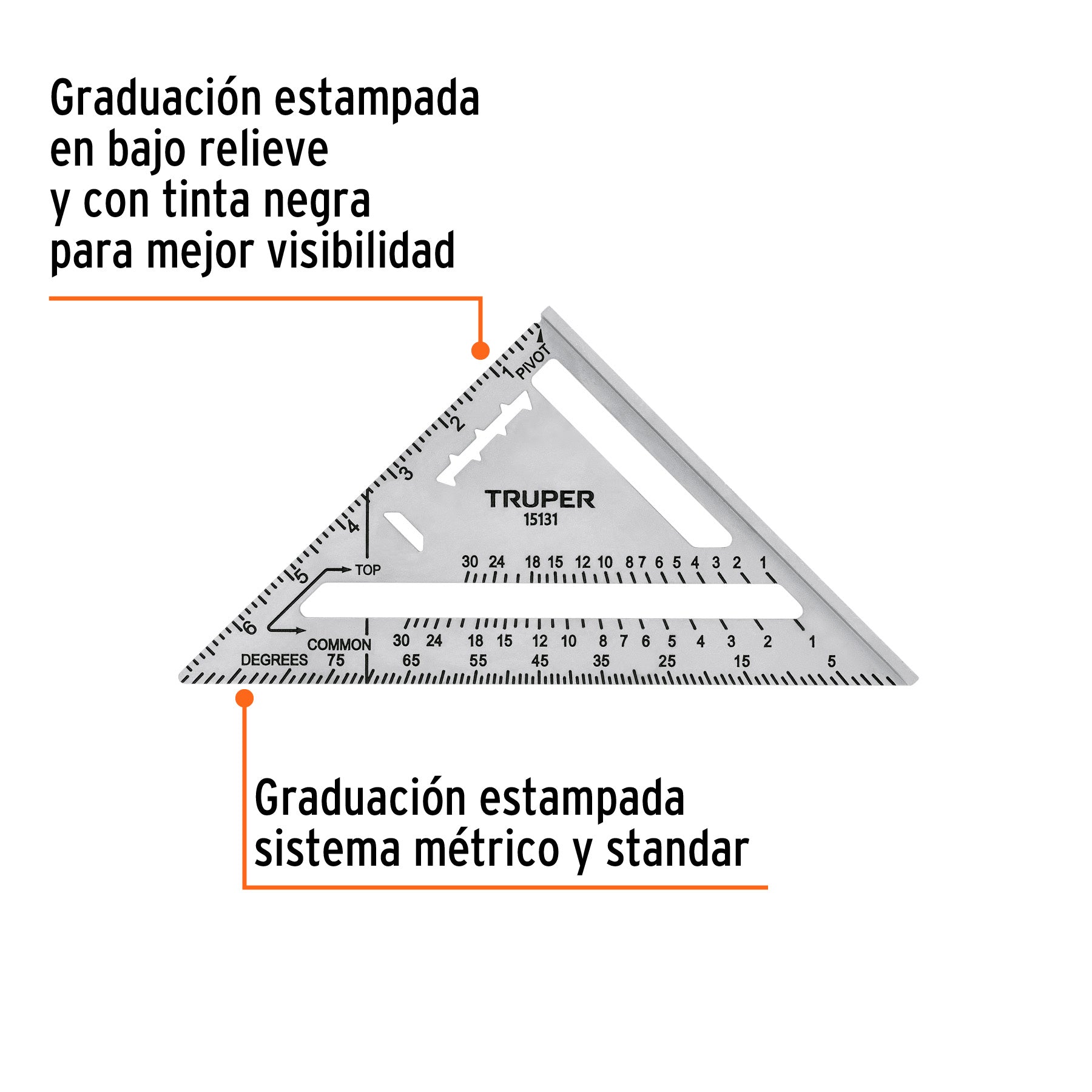 Escuadra de aluminio para tablaroca, 7" (177 mm)