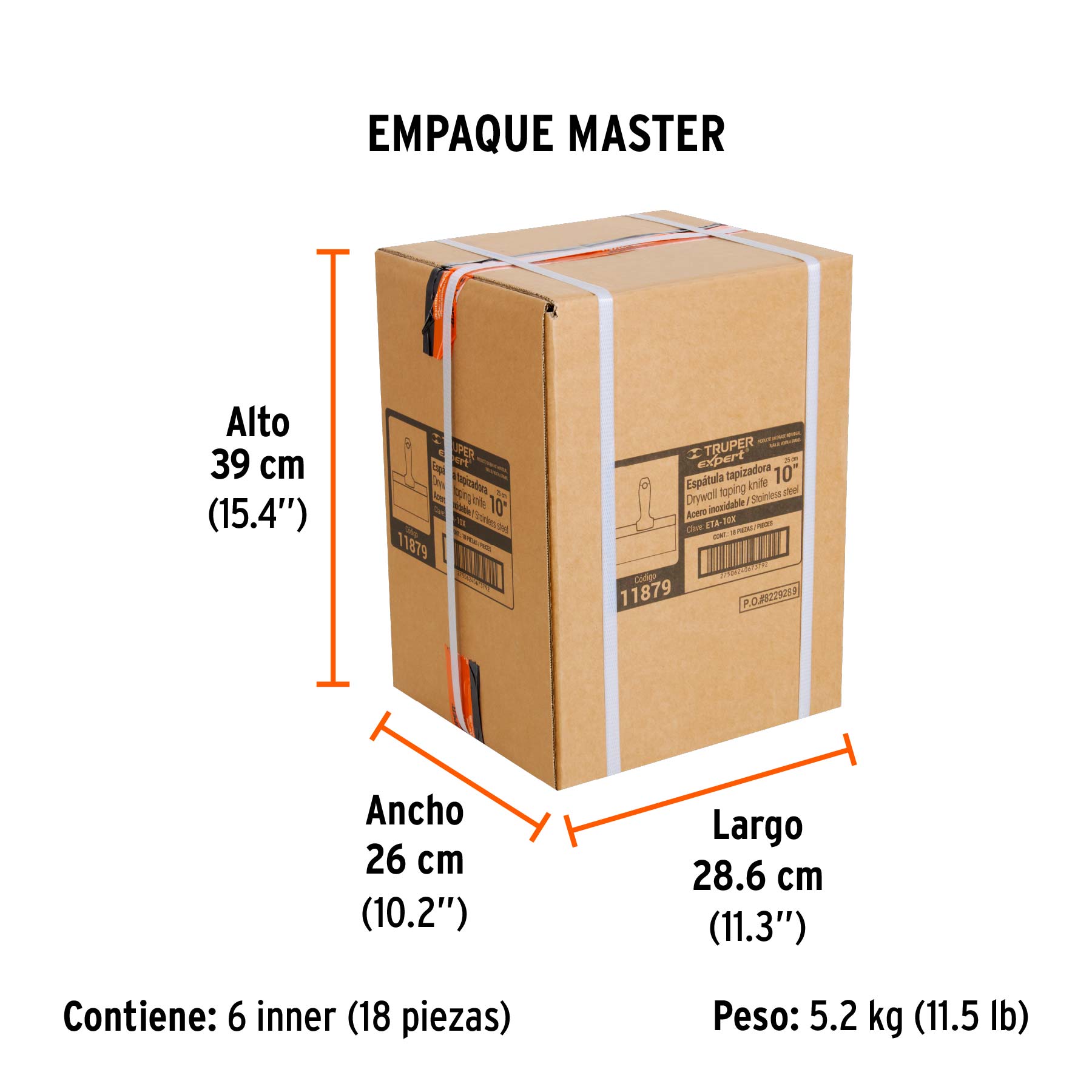 Espátula tapizadora, 10", Truper Expert