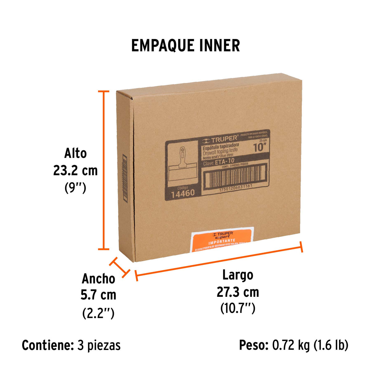 Espátula tapizadora, 10"