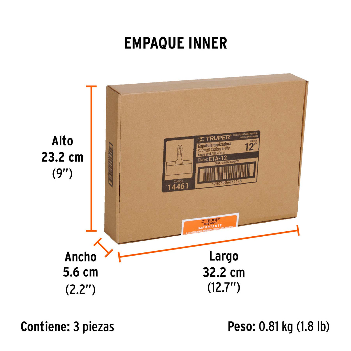 Espátula tapizadora, 12"