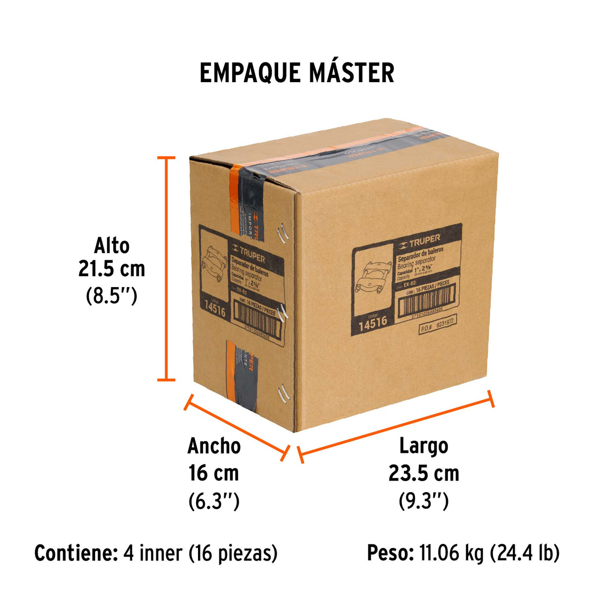 Extractor de baleros hasta 2-1/4"