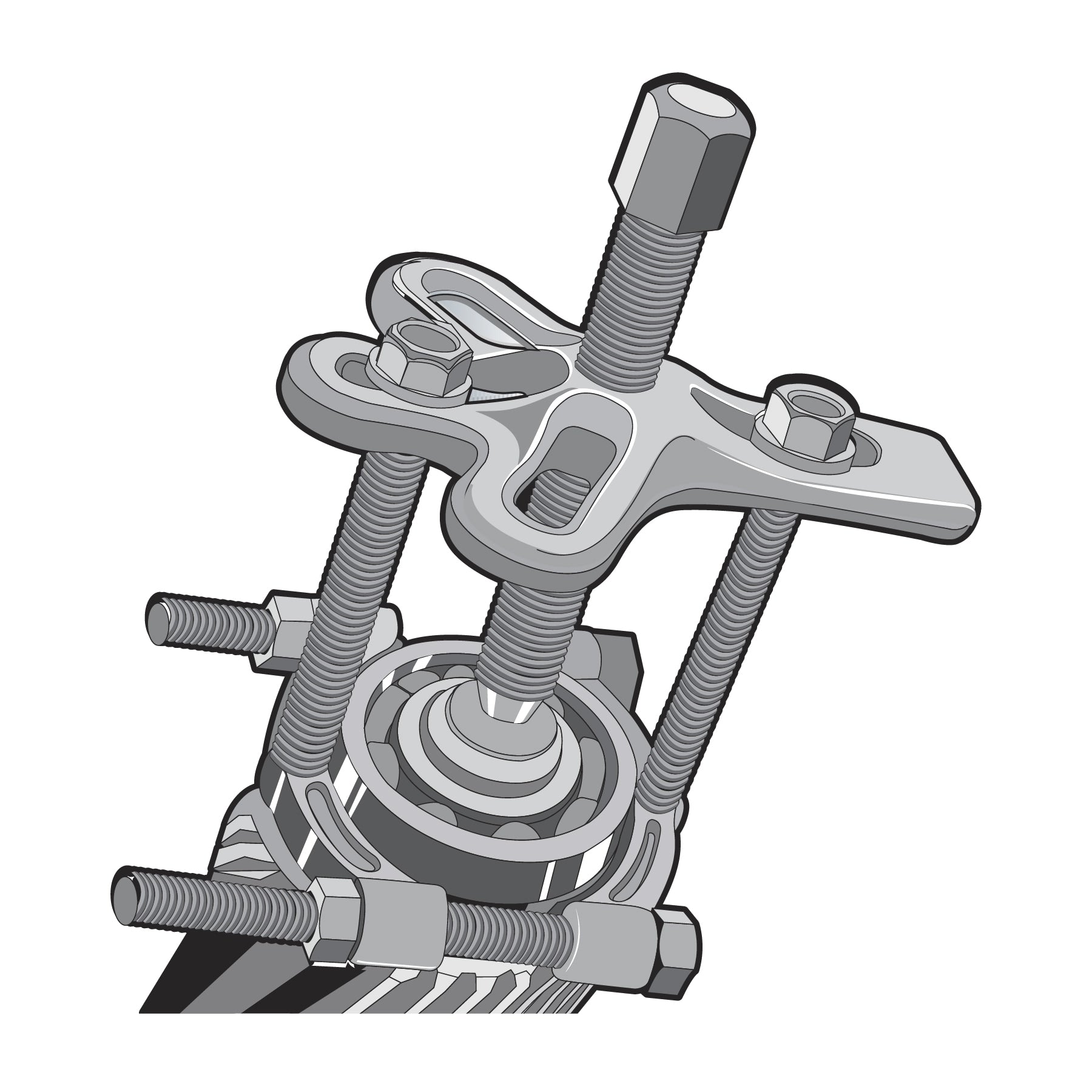 Extractor de baleros, 4-1/4"