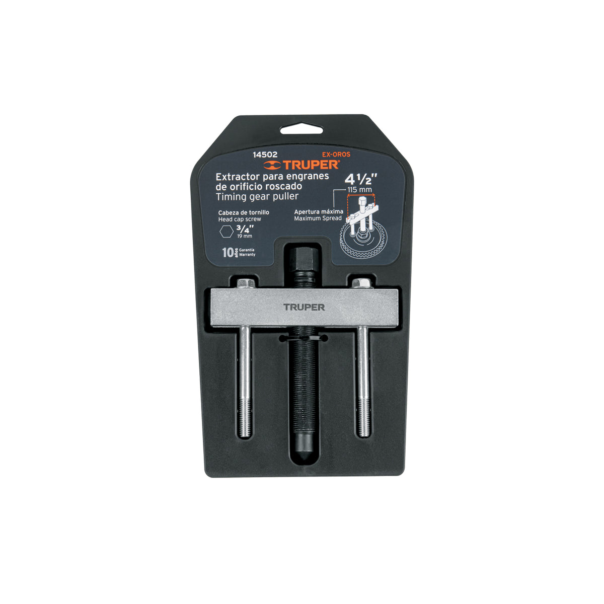 Extractor para engranes y orificios roscados