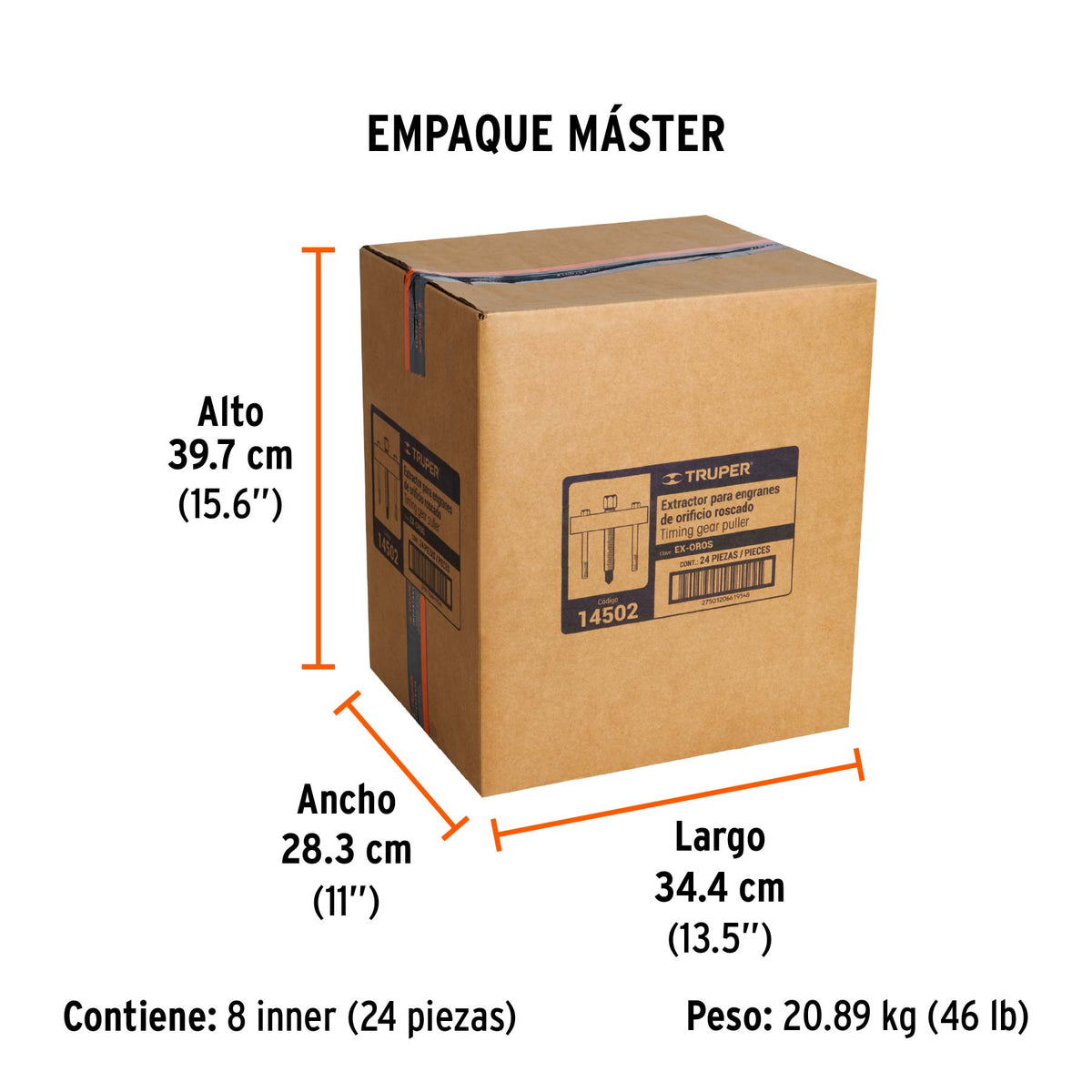 Extractor para engranes y orificios roscados