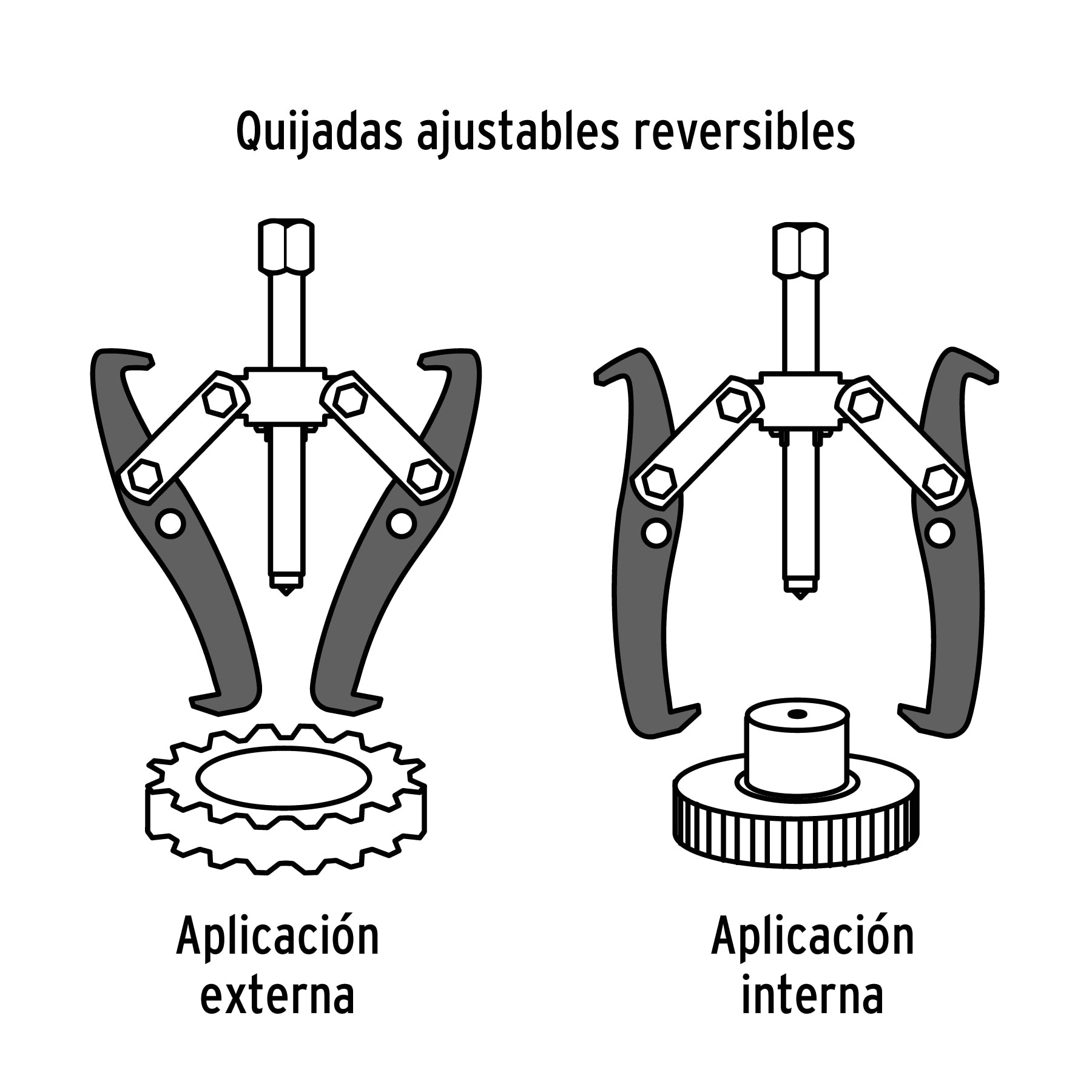 Extractor de poleas, 3 quijadas, 4"