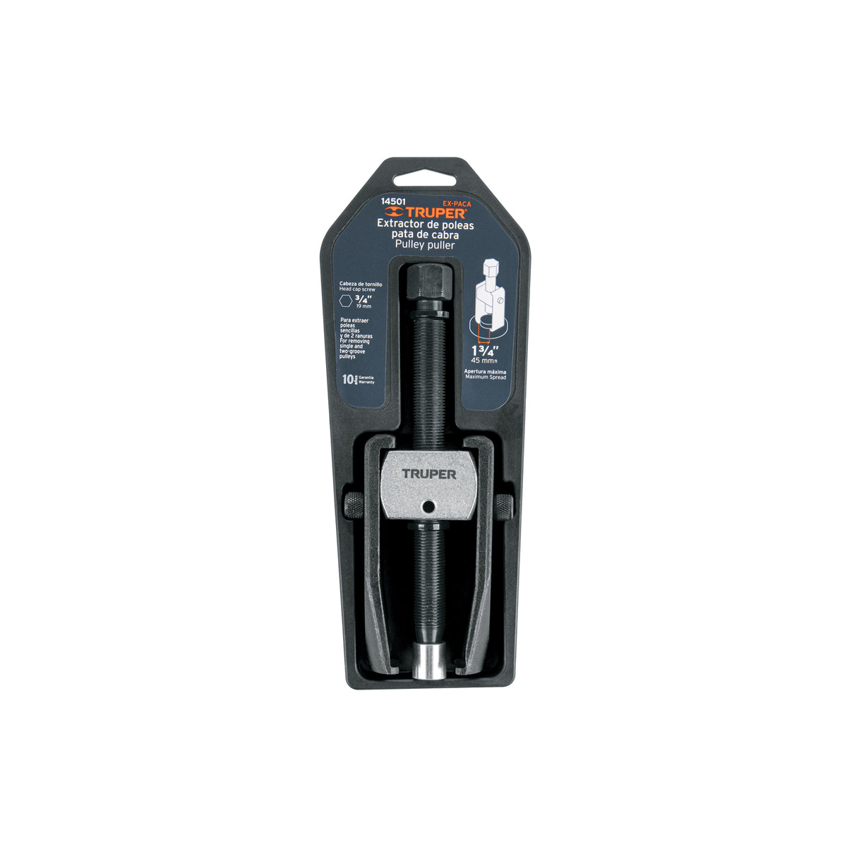 Extractor de poleas, pata de cabra