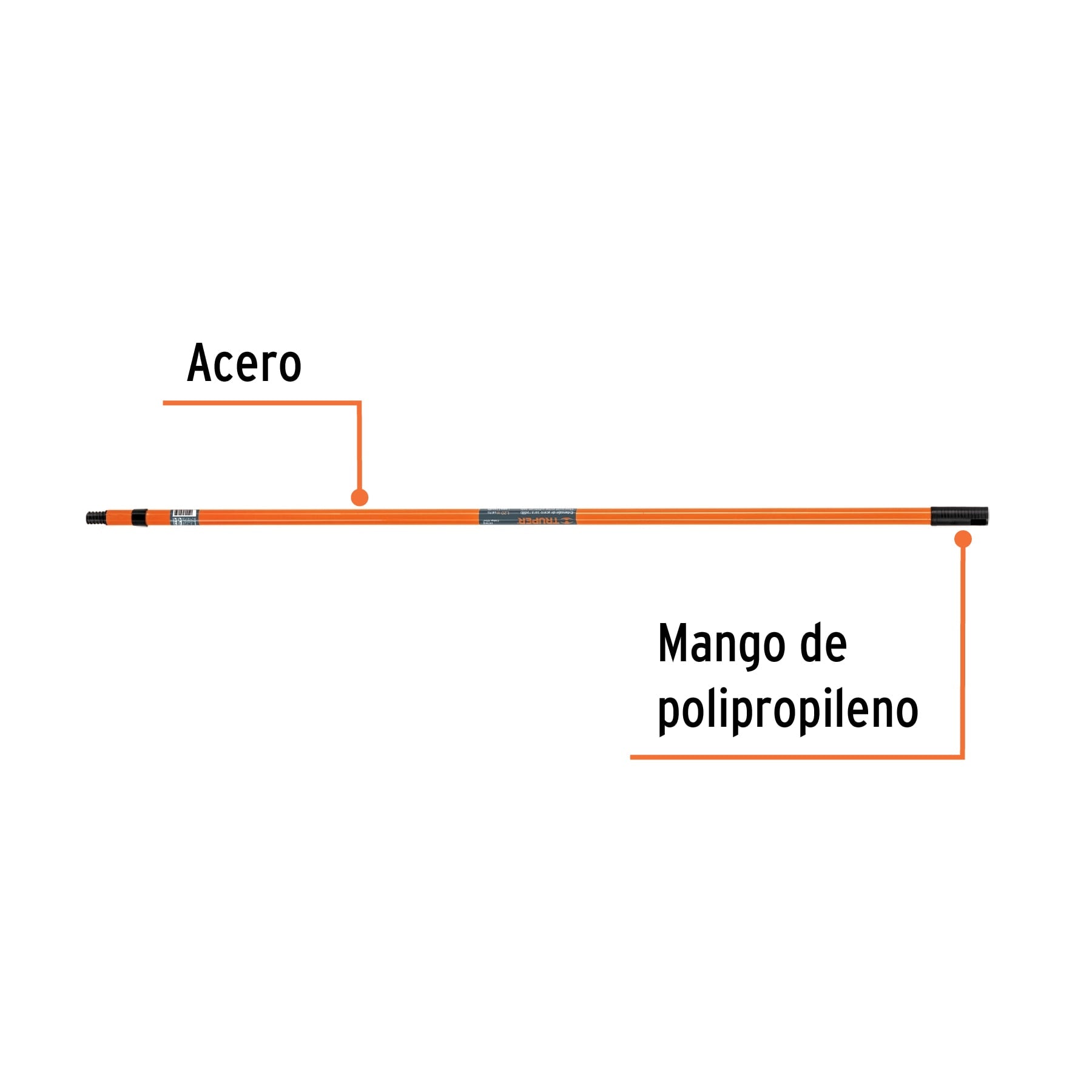 Extensión de acero para rodillo, 1.2 m