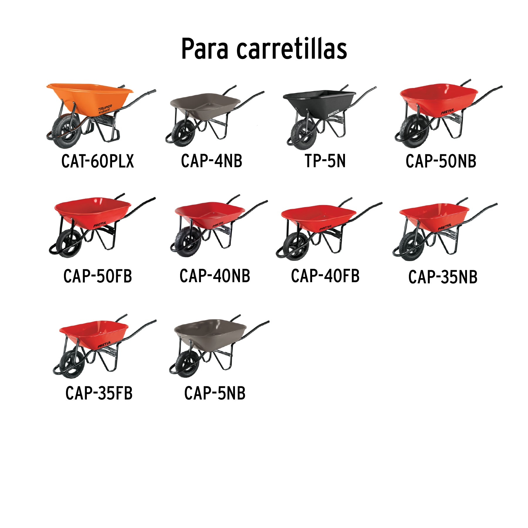 Eje para carretilla