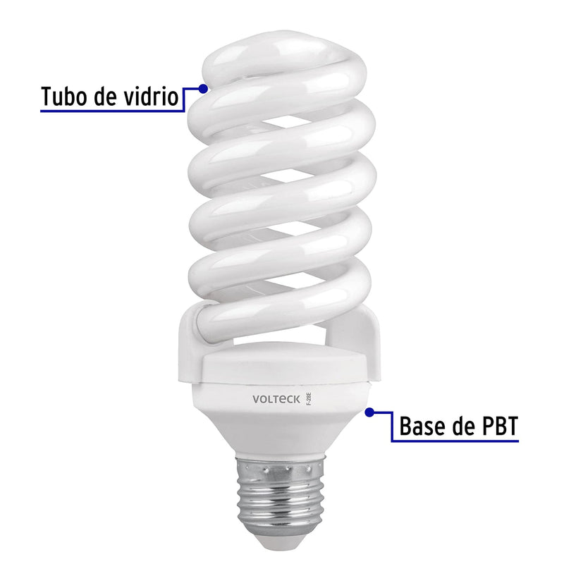 Lámpara 28 W, espiral, luz día, 2 piezas