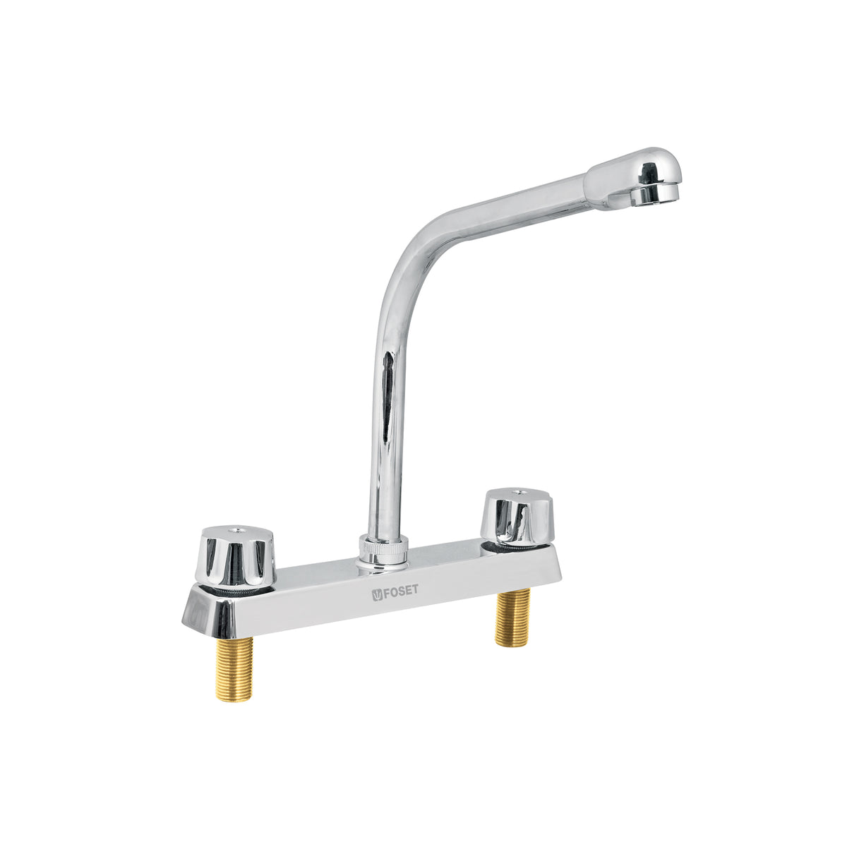 Mezcladora fregadero, manerales metálicos,cuello cobra,Basic
