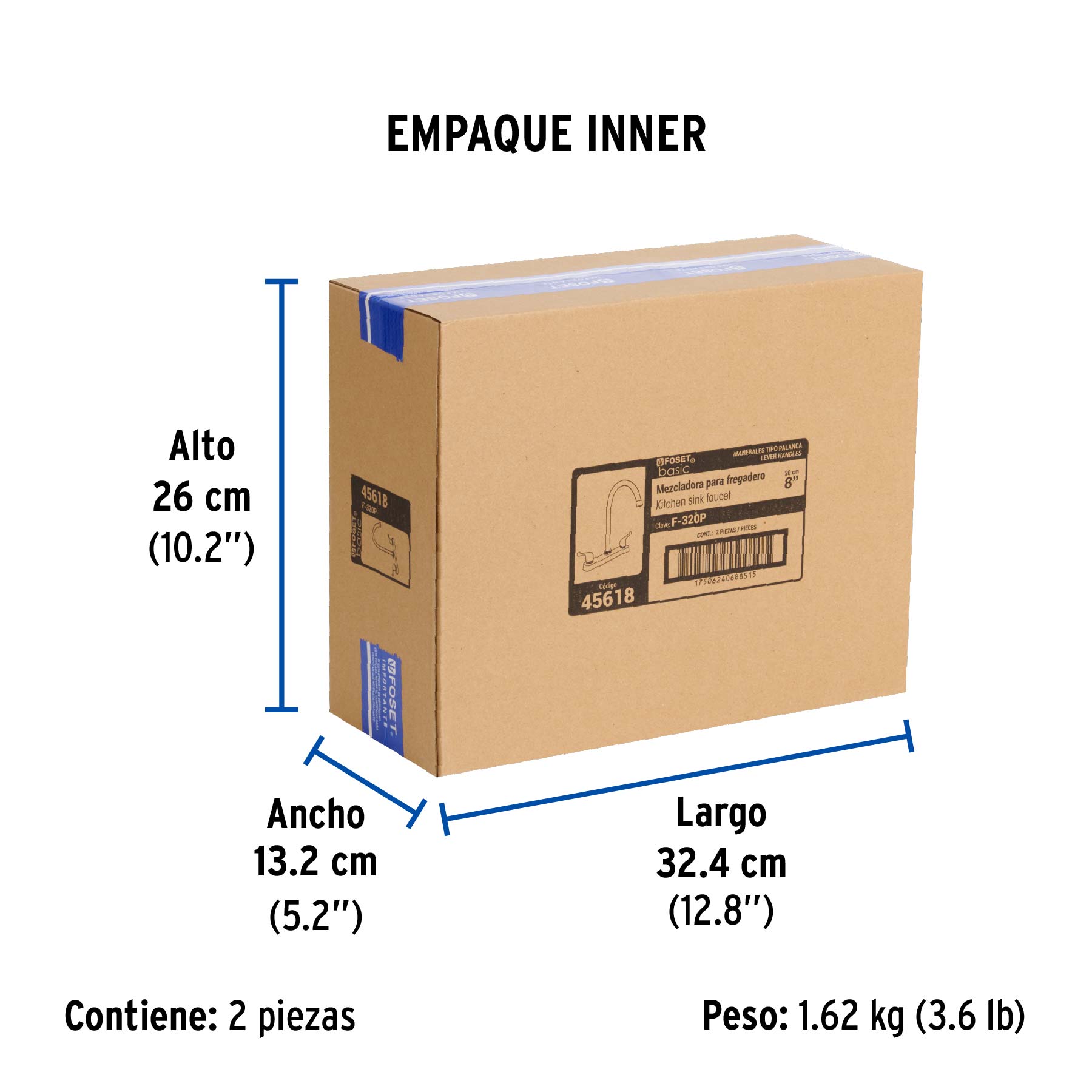 Mezcladora para fregadero, palanca, cuello curvo, Basic