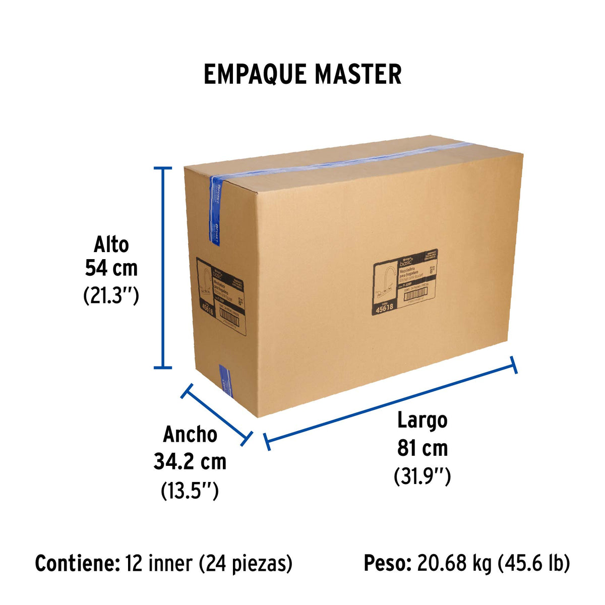 Mezcladora para fregadero, palanca, cuello curvo, Basic