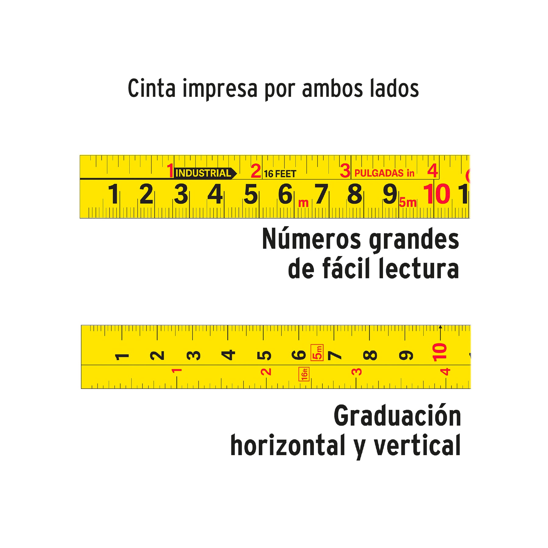 Flexómetro Auto Lock, 3 m, cinta 16 mm