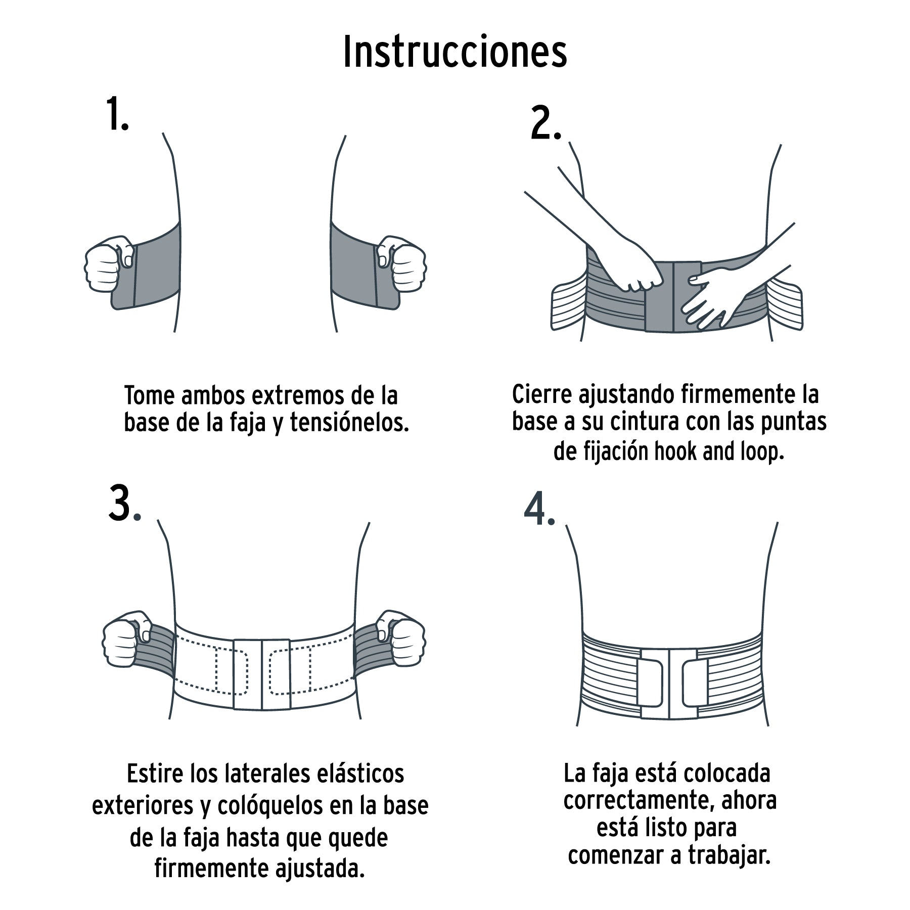 Faja con cinturón de malla, talla mediana