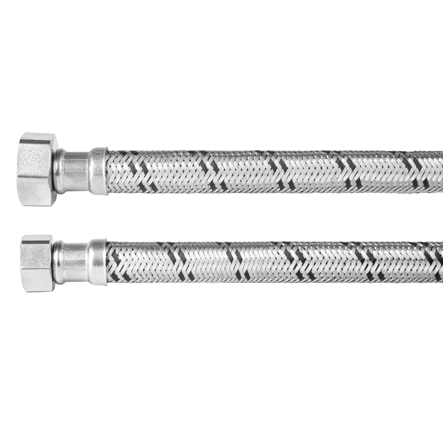 Manguera hule, 1/2", 80 cm, acero inoxidable, usos generales