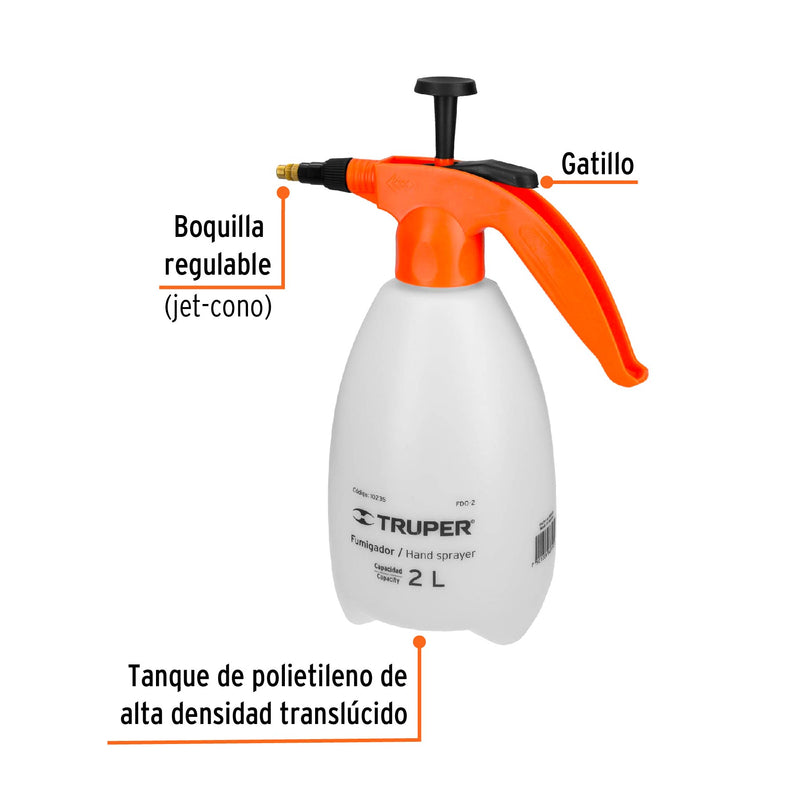 Fumigador de 2 litros doméstico, TRUPER