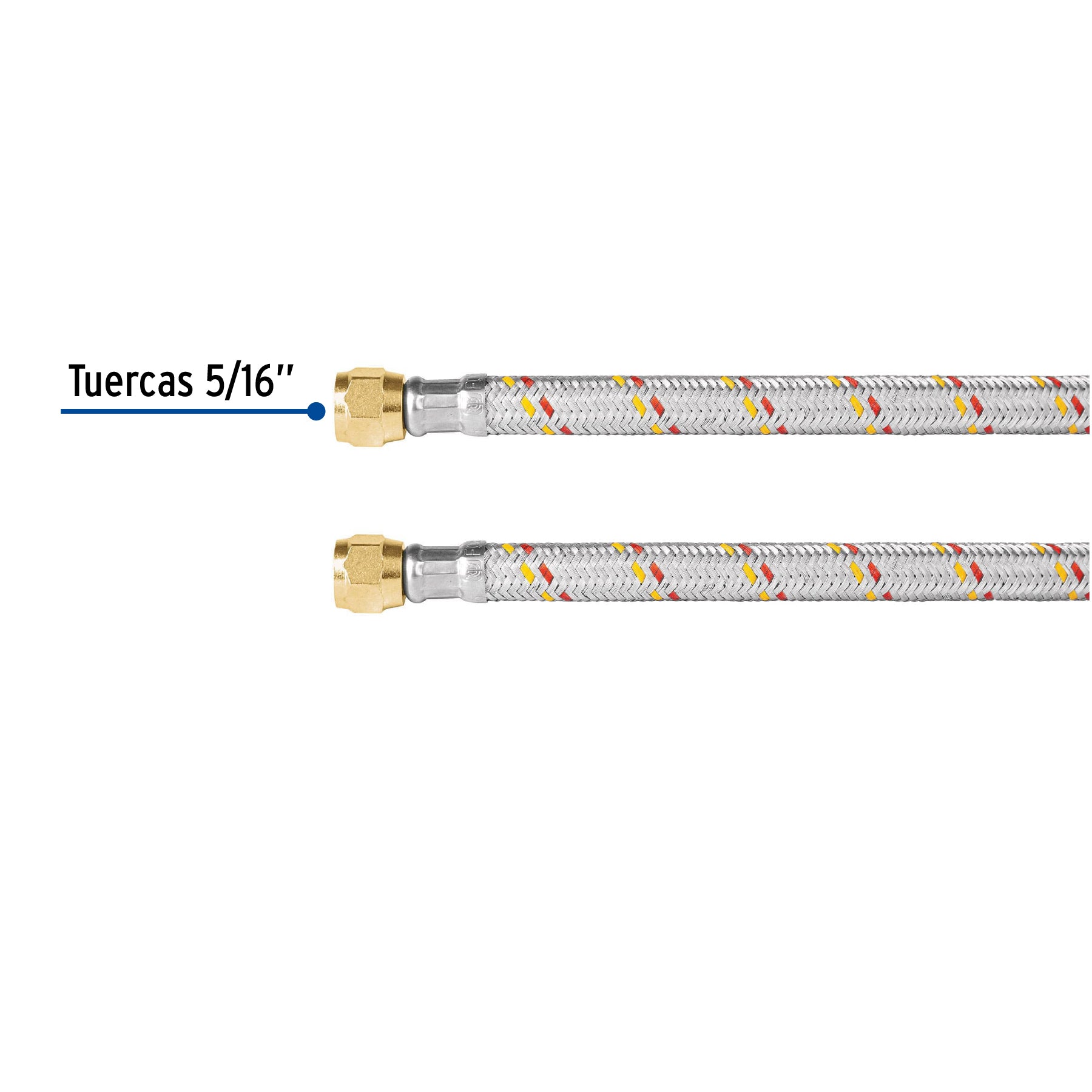 Manguera para gas, aluminio, 5/16" X 100 cm, Foset Basic