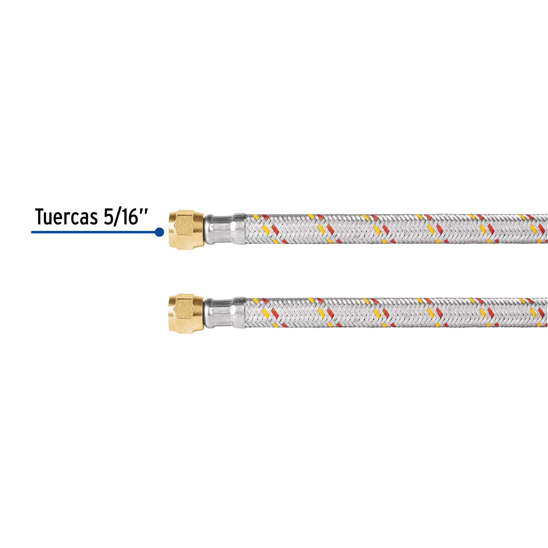 Manguera para gas, aluminio, 5/16" X 150 cm, Foset basic