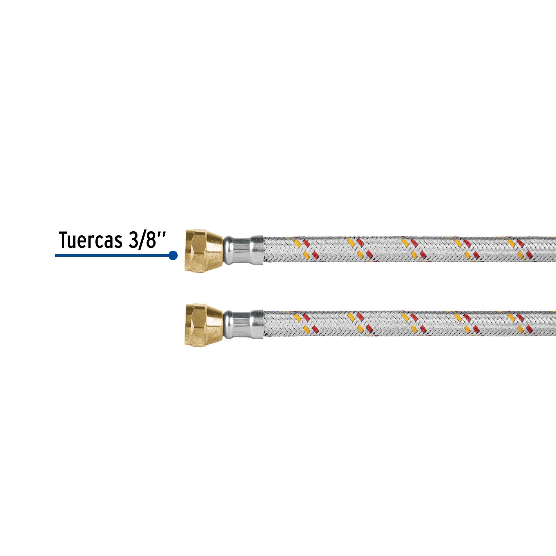 Manguera para gas, aluminio, 3/8" X 150 cm, Foset Basic