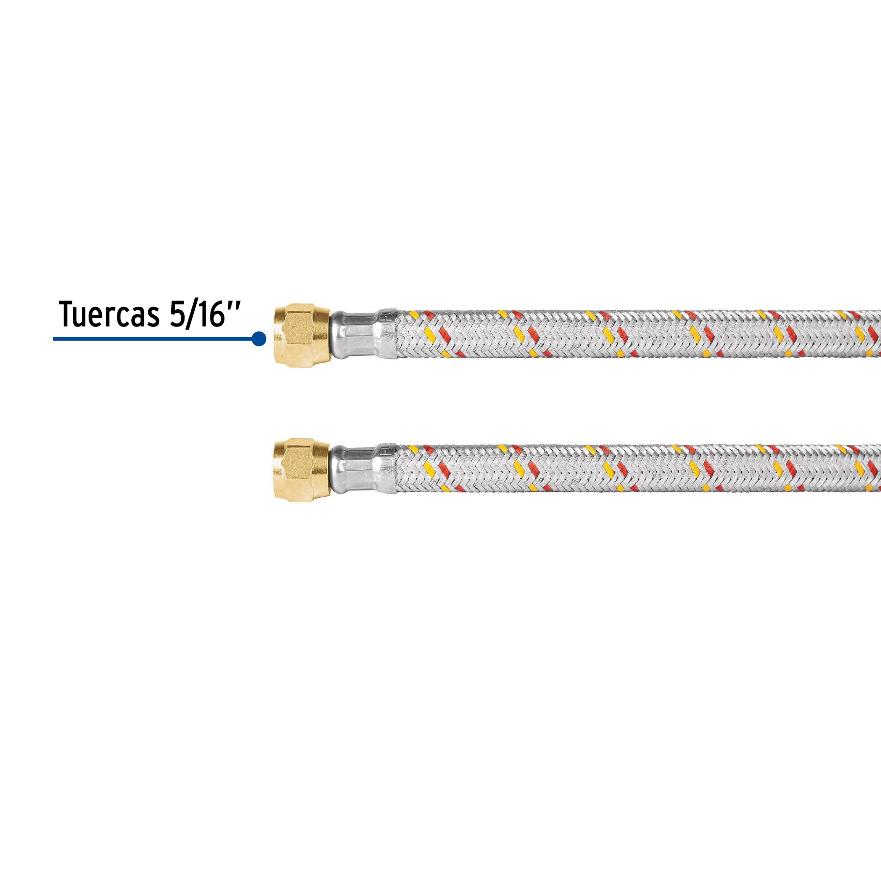 Manguera para gas, aluminio, 5/16" X 200 cm, Foset basic