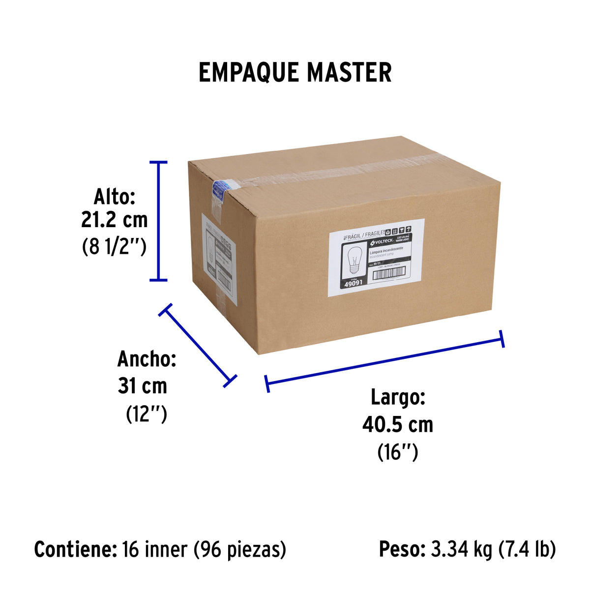 Lámpara incandescente S14 de 11 W, 2200 K, E26/E27