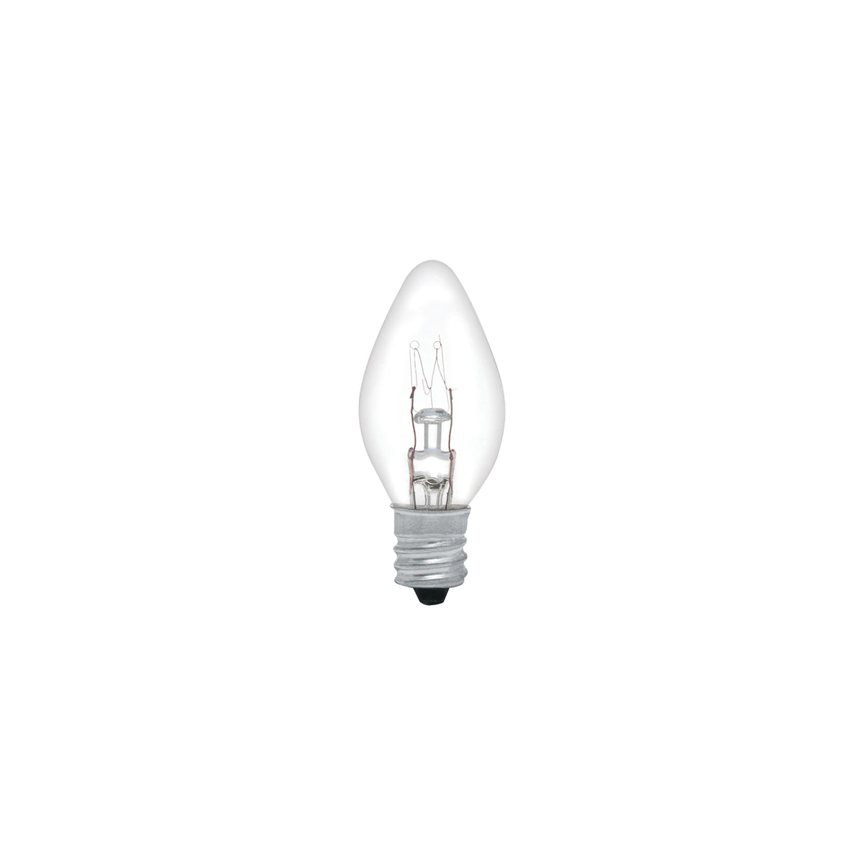 Focos incandescentes transparentes,base E12,7.5watts, 50pzas