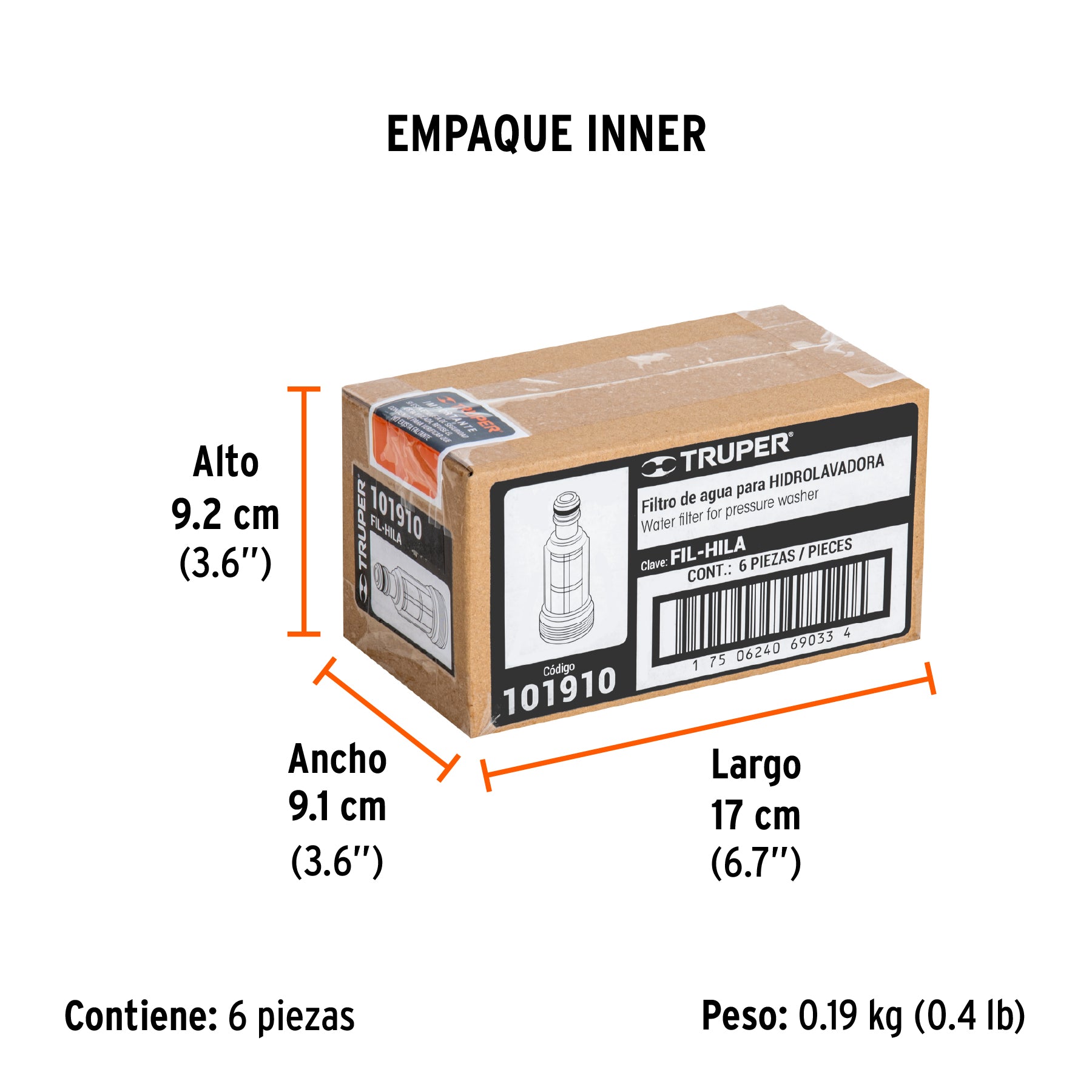 Filtro de agua para HILA-1500/HILA-1800, Truper