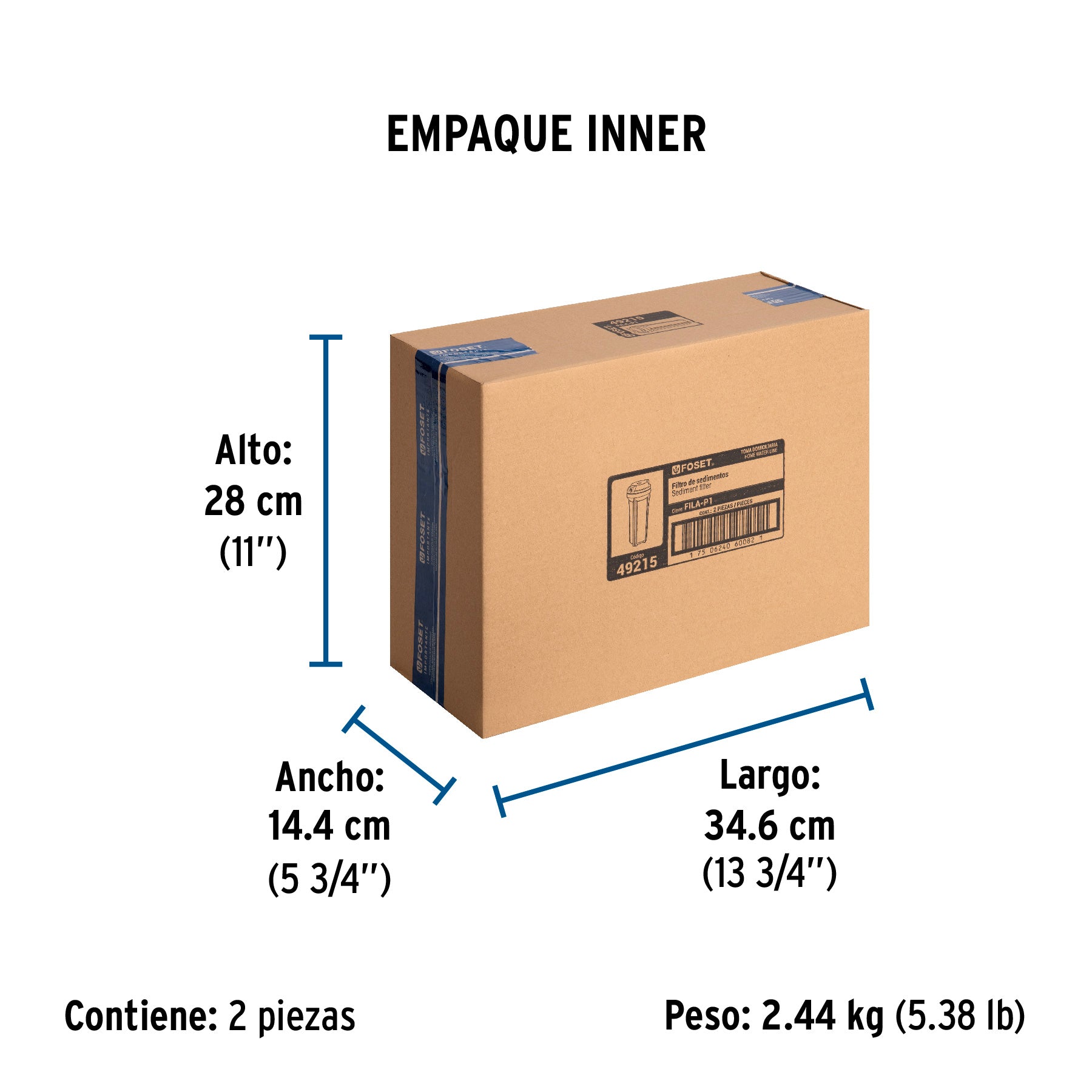 Filtro para agua, paso 1