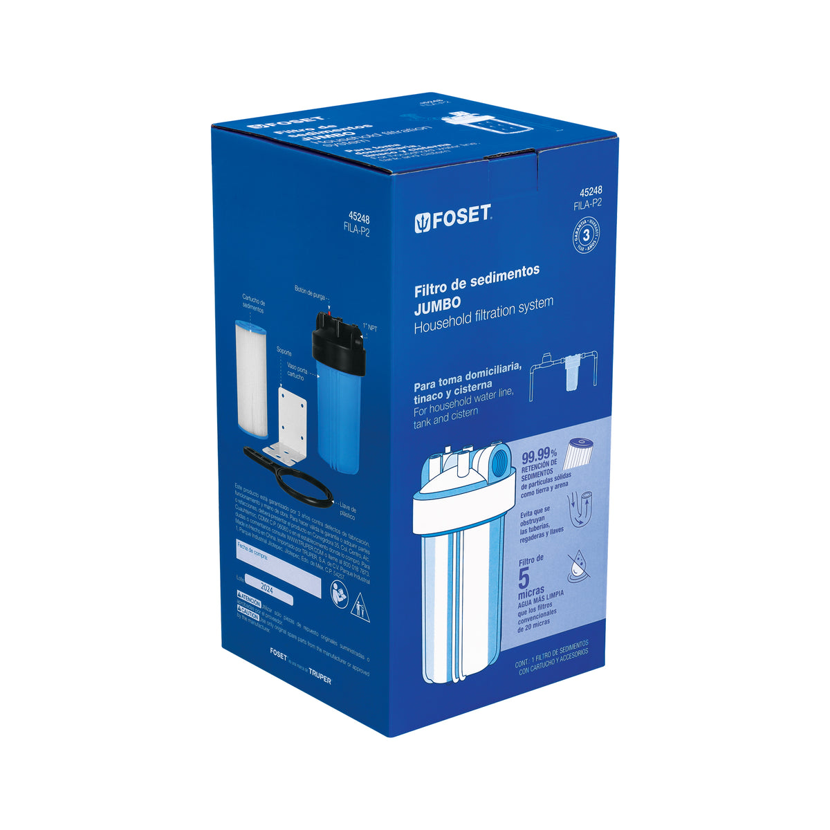Filtro para agua Jumbo, Foset