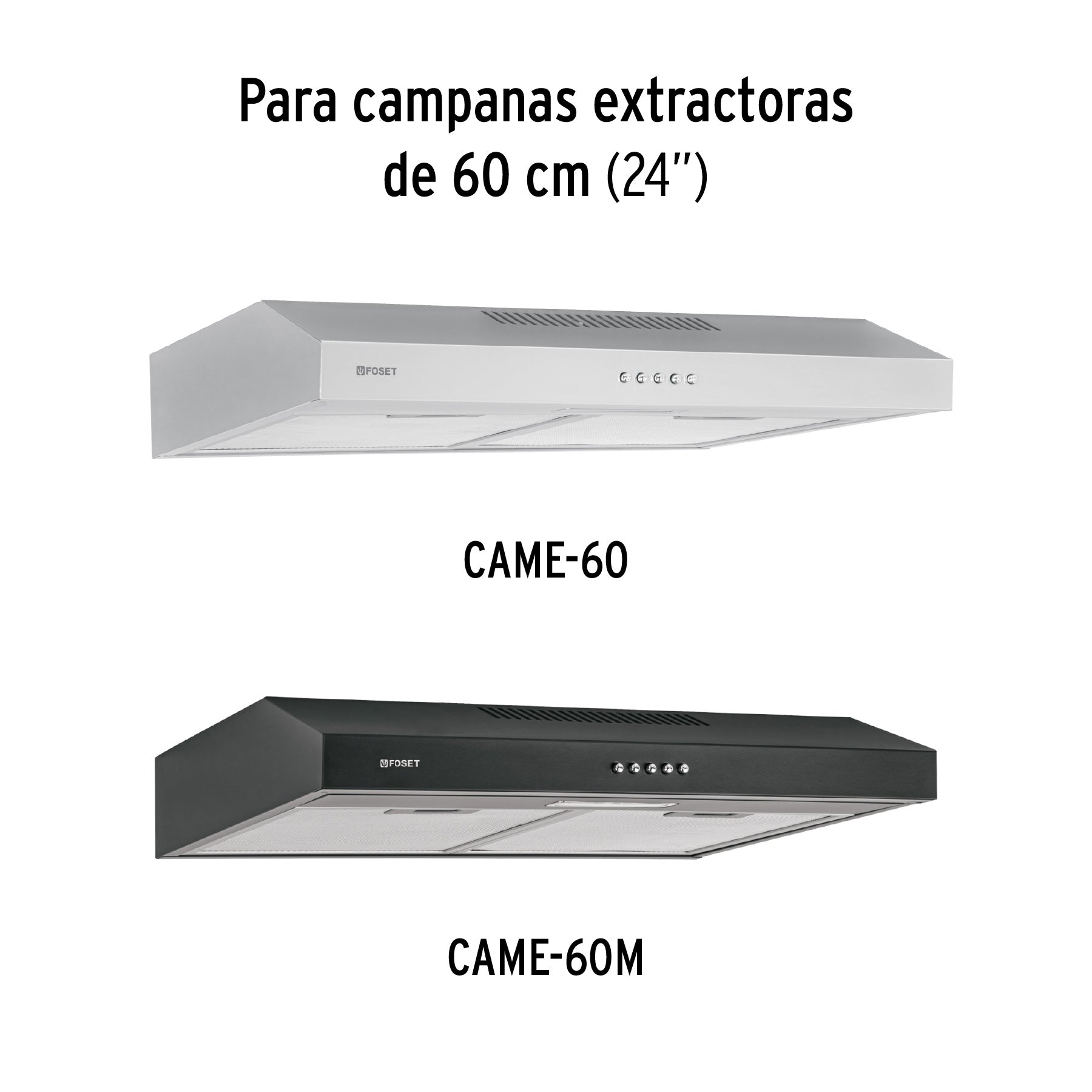 Juego de 2 filtros de aluminio para campana CAME-60