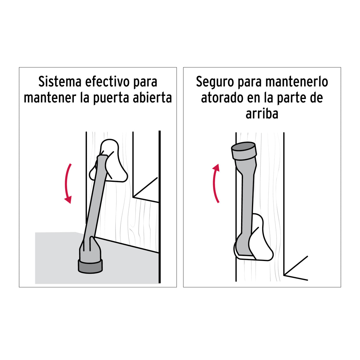 Fija puerta acabado de cromo