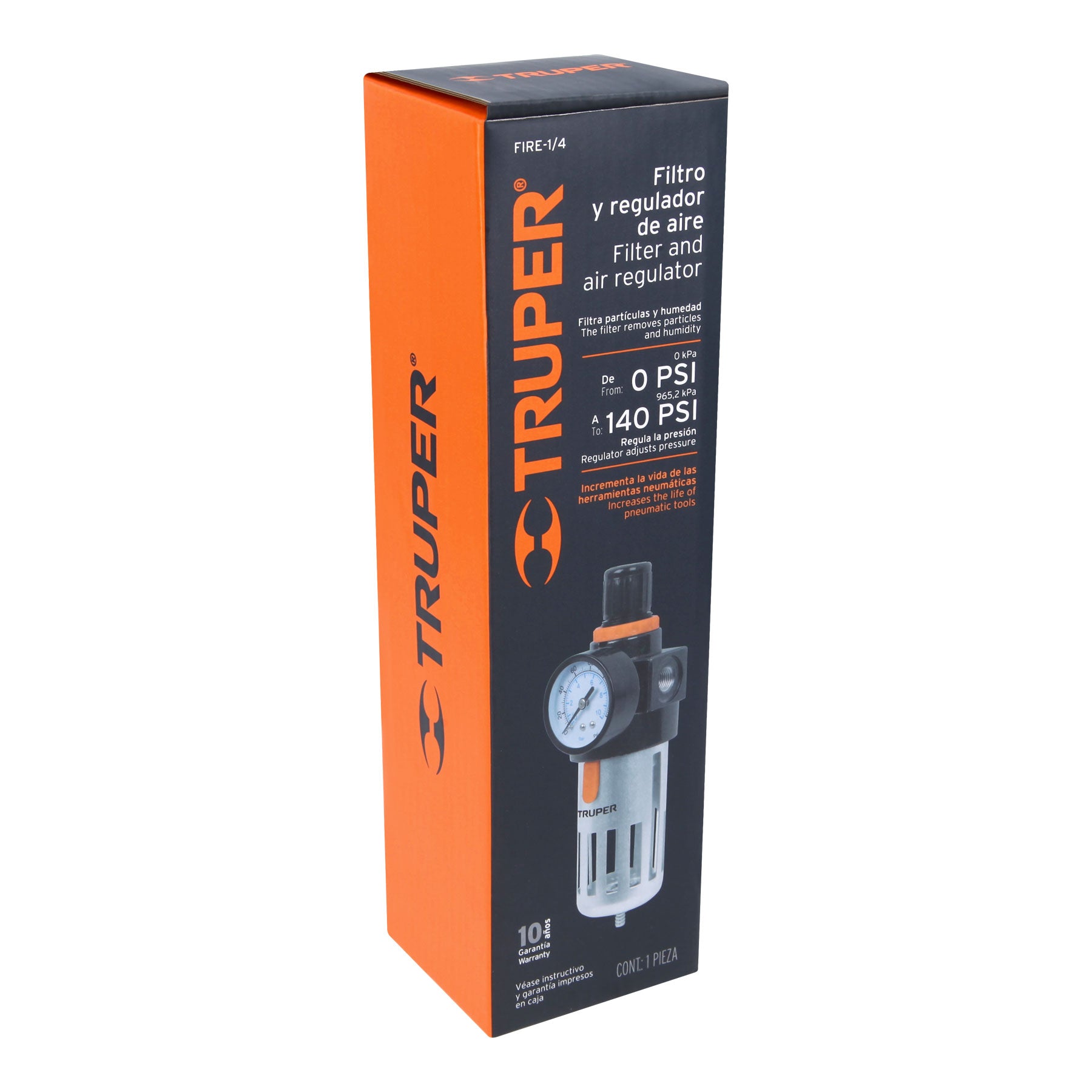 Filtro y regulador de aire 1/4 npt