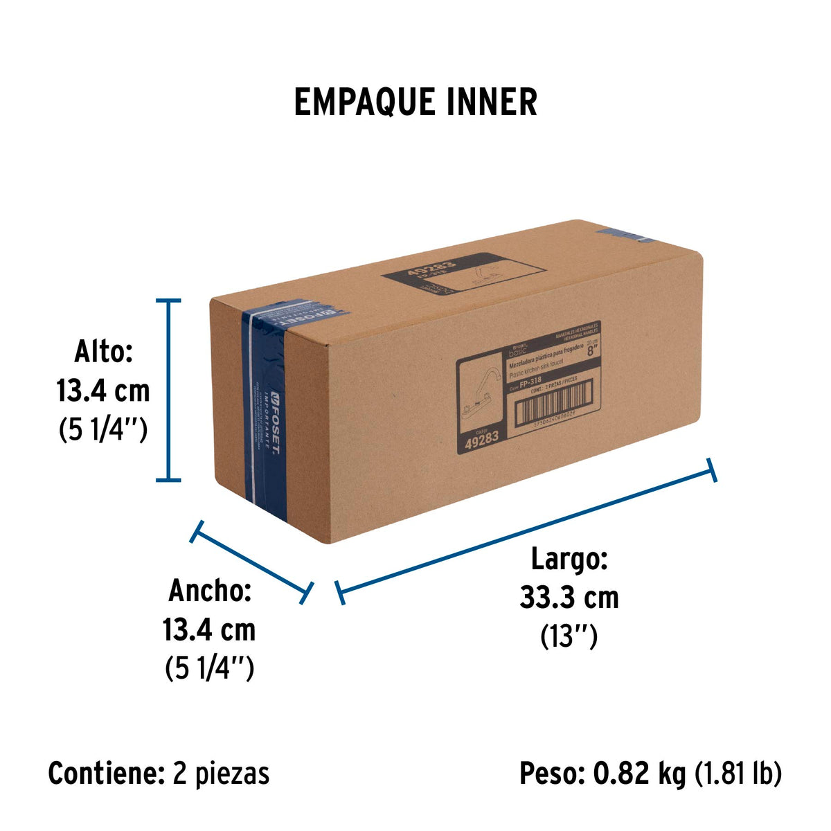 Mezcladora plástica fregadero, cuello y manerales estándar
