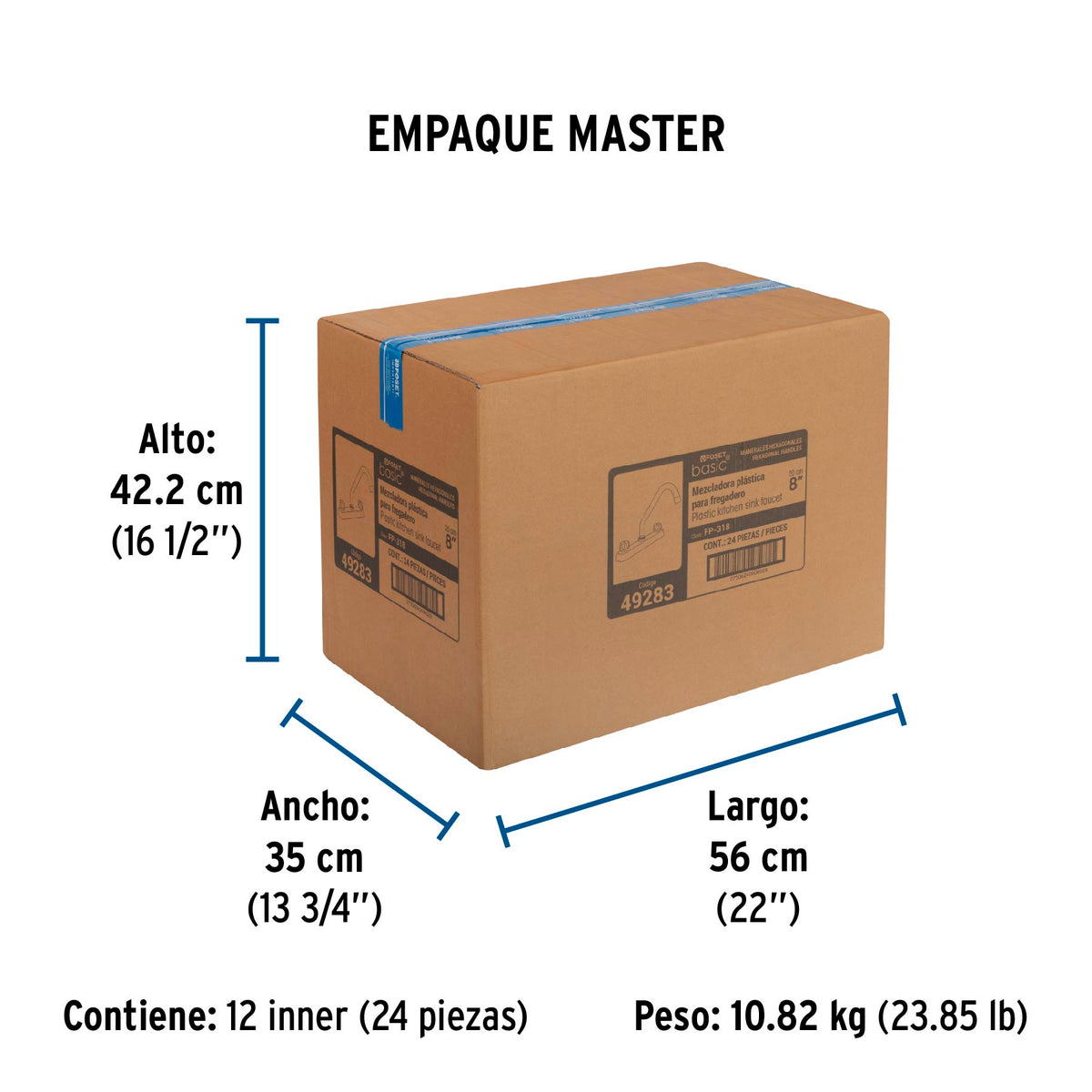 Mezcladora plástica fregadero, cuello y manerales estándar