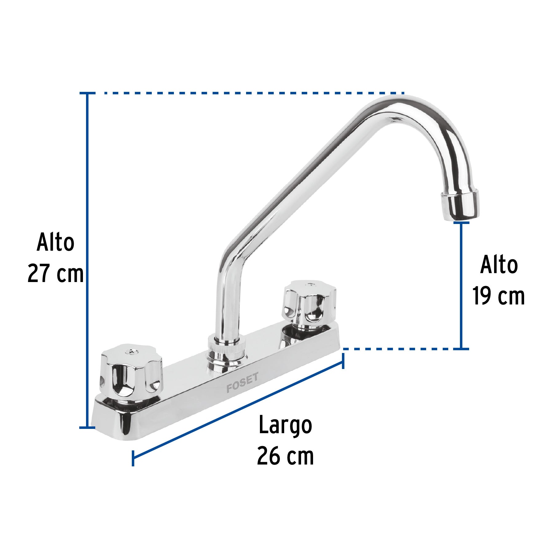 Mezcladora plástica fregadero, cuello y manerales estándar