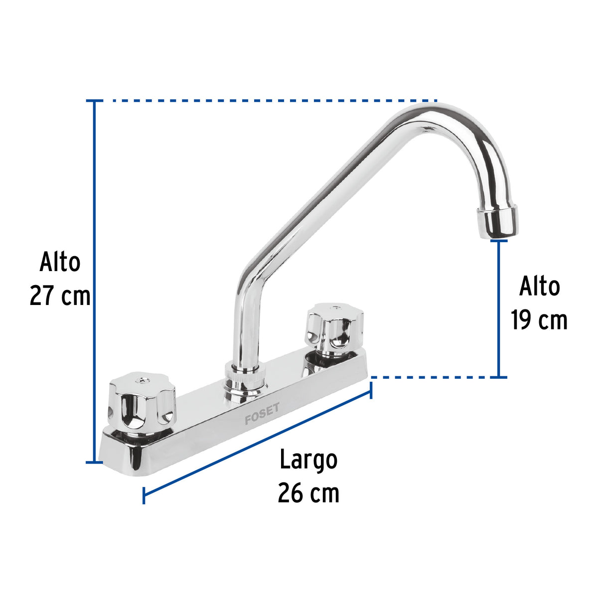 Mezcladora plástica fregadero, cuello y manerales estándar