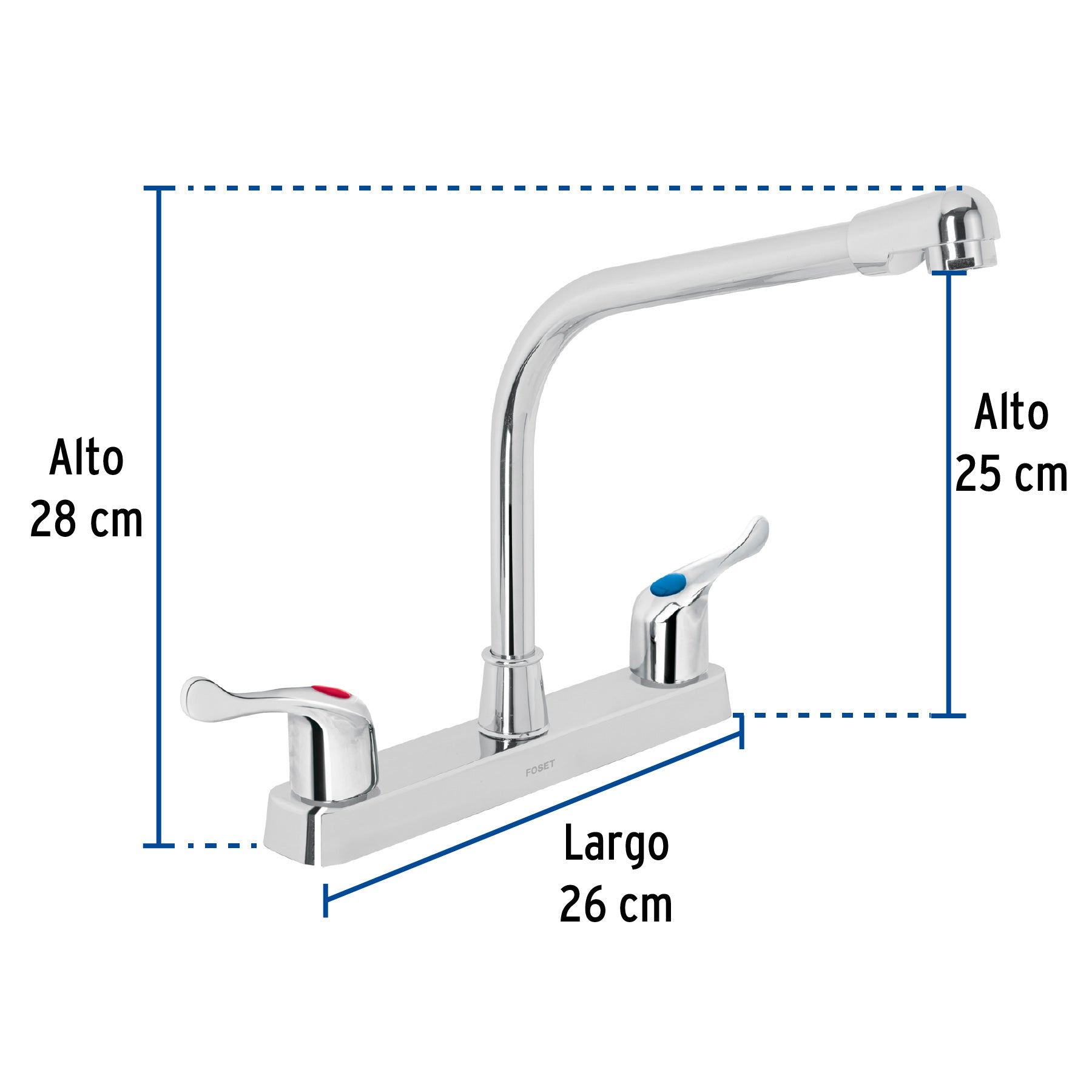Mezcladora plástica, fregadero, cobra, manerales palanca