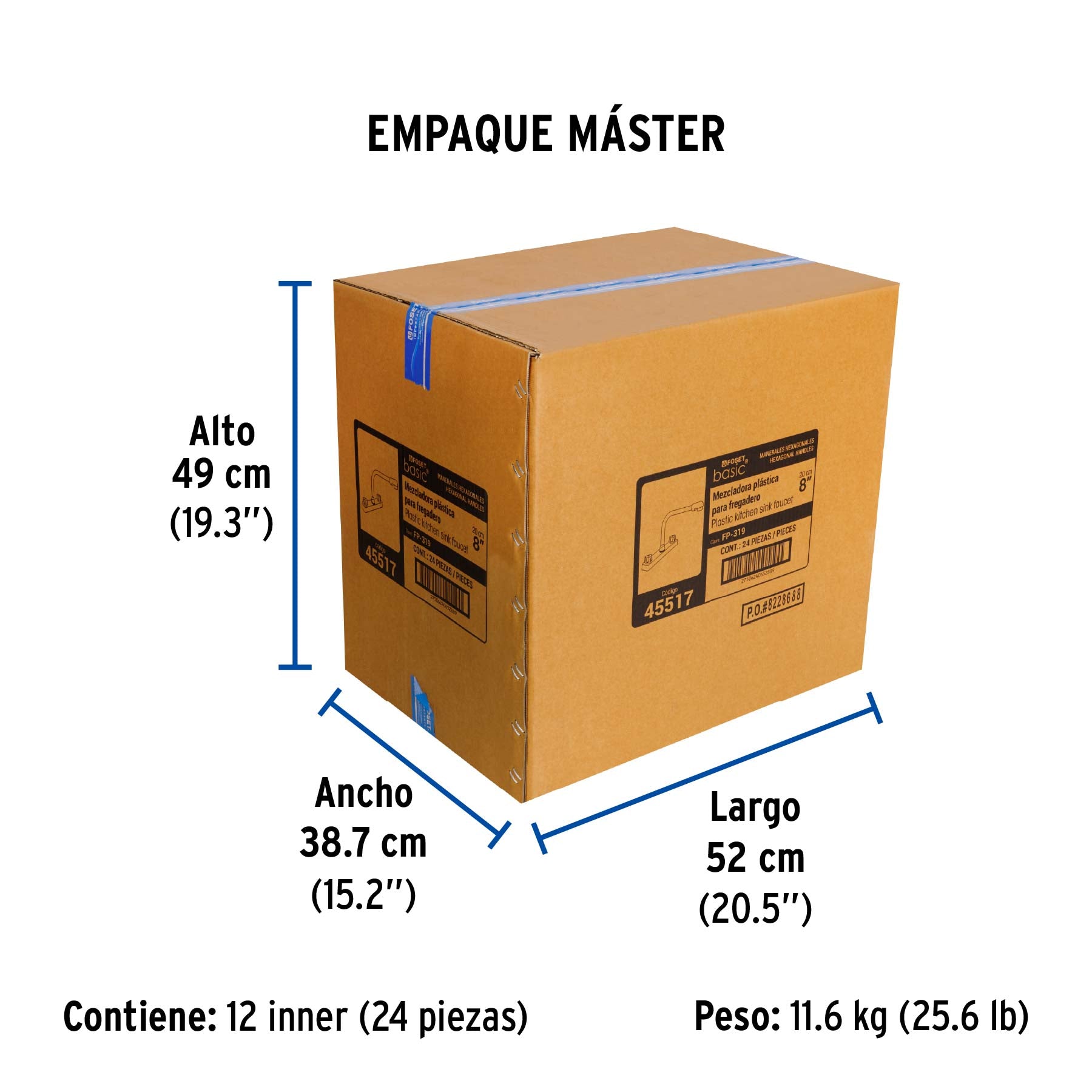 Mezcladora plástica, fregadero, cobra, manerales estándar