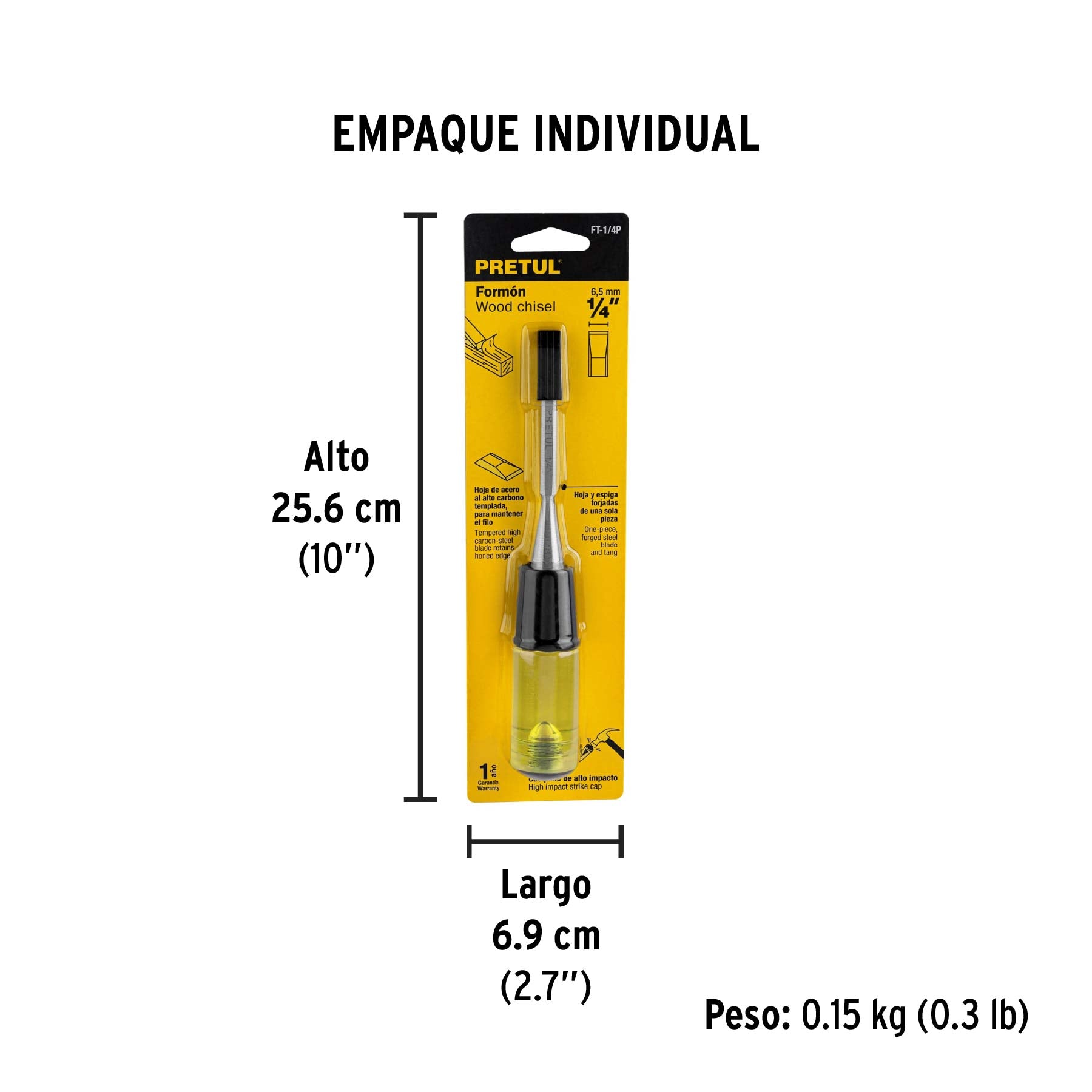 Formón 1/4", pretul