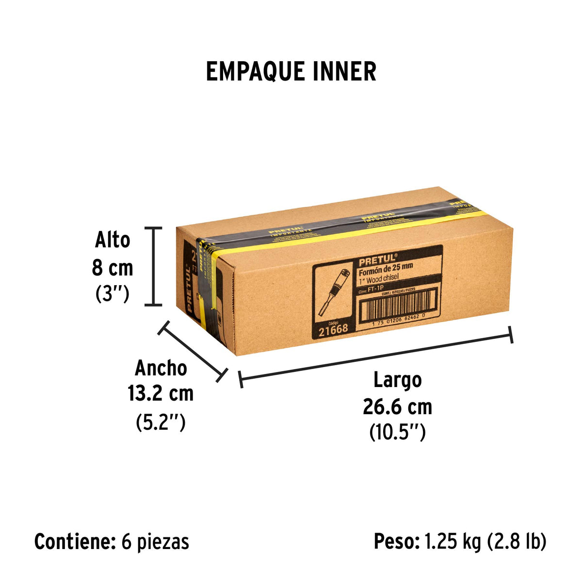 Formón 1", pretul