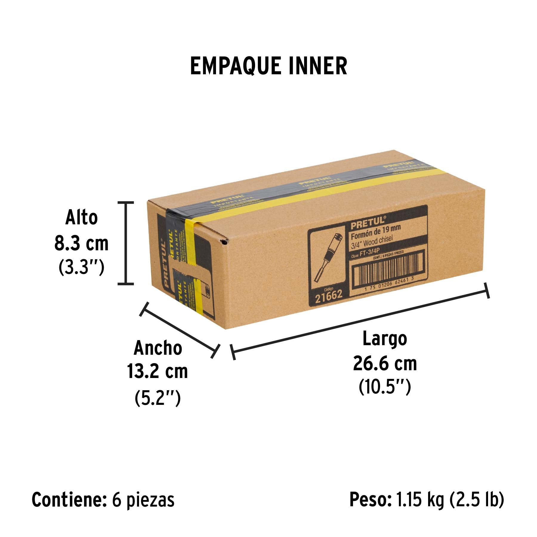 Formón 3/4", pretul