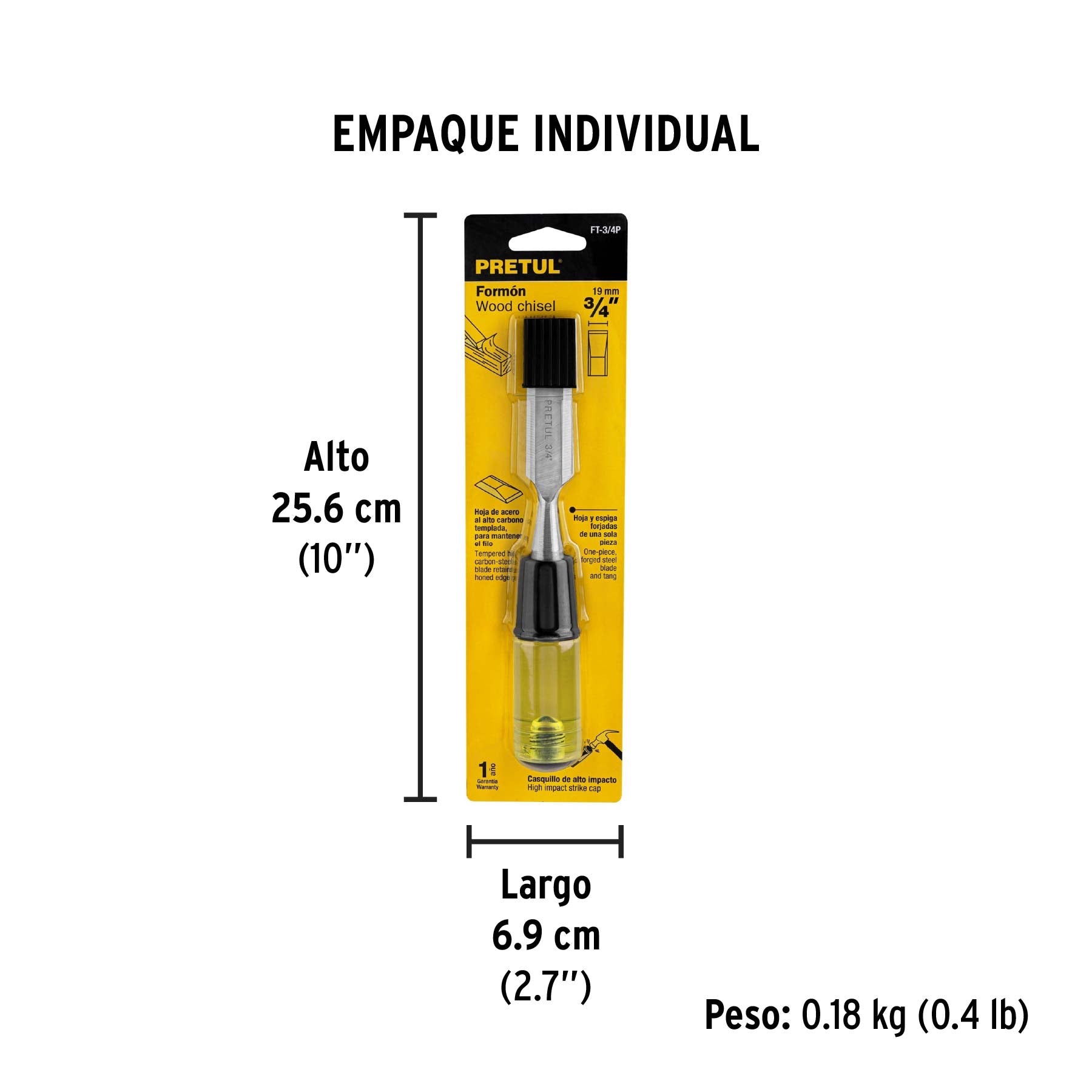 Formón 3/4", pretul